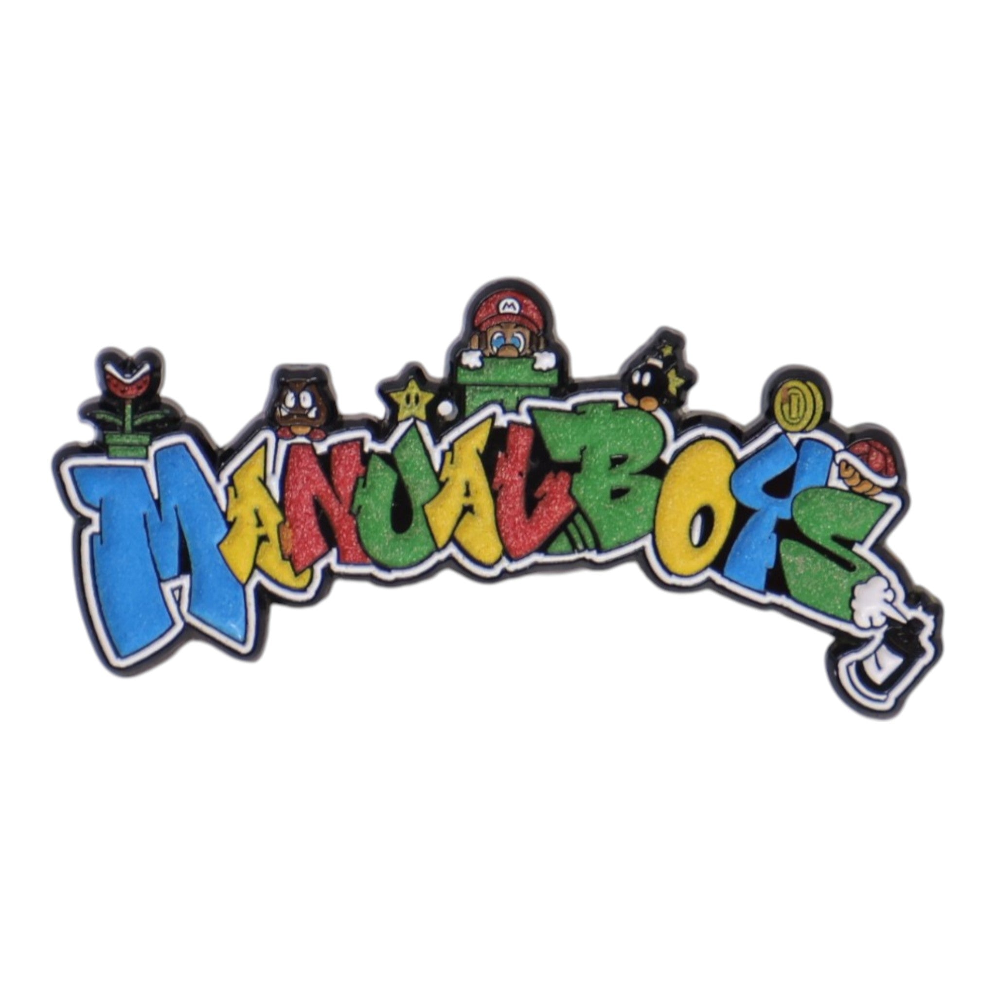 "ManualBoyz" Mario Inspired Graphic Pin