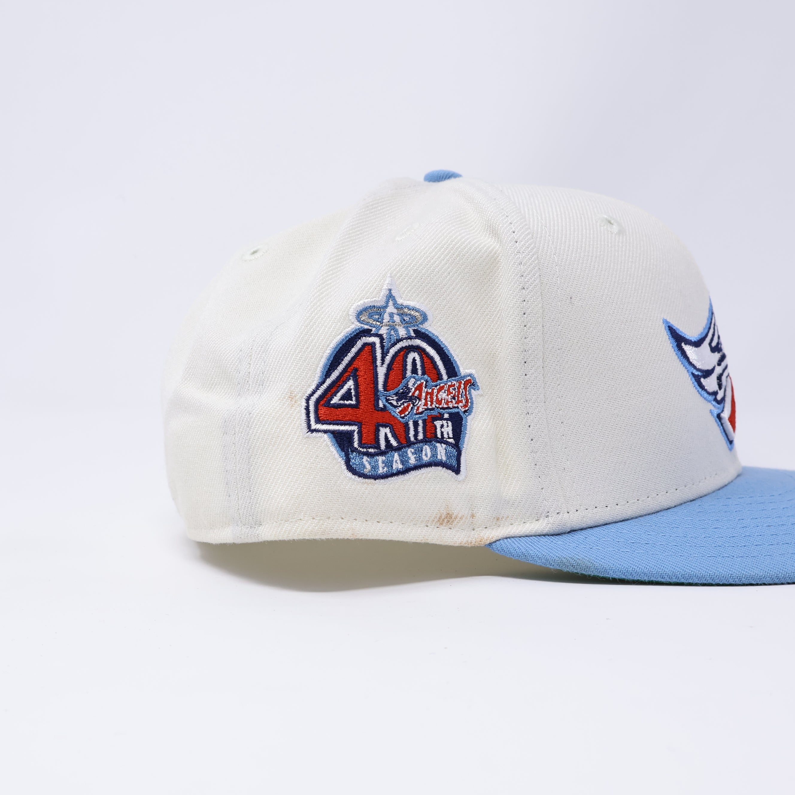 USED 8 Chrome Los Angeles Angels 40th Season 59fifty New Era Fitted Hat Cap