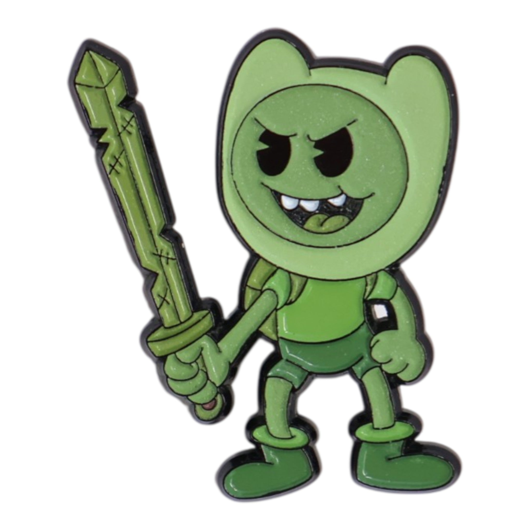Green Finn Adventure Time Graphic Pin