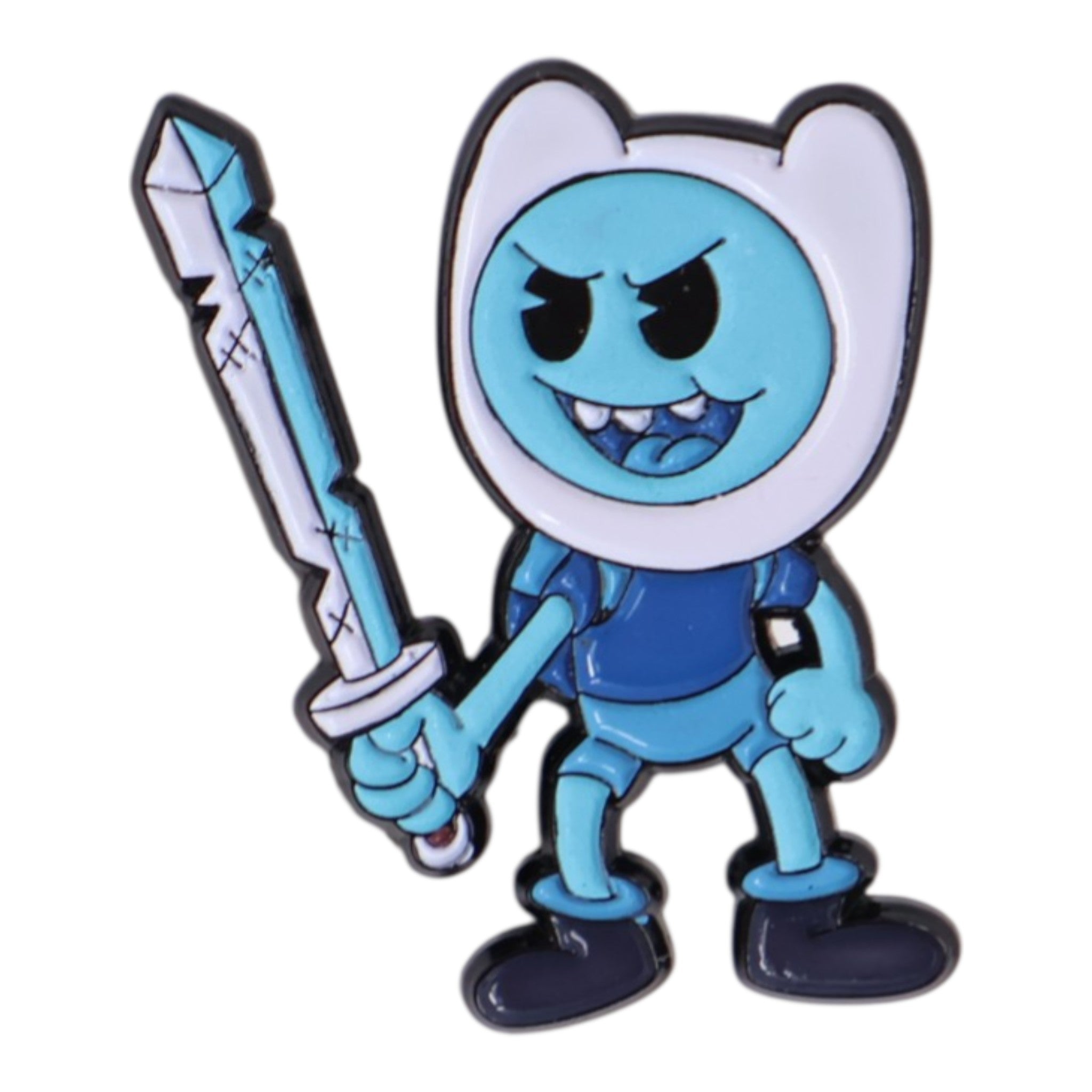 Blue Finn Adventure Time Graphic Pin
