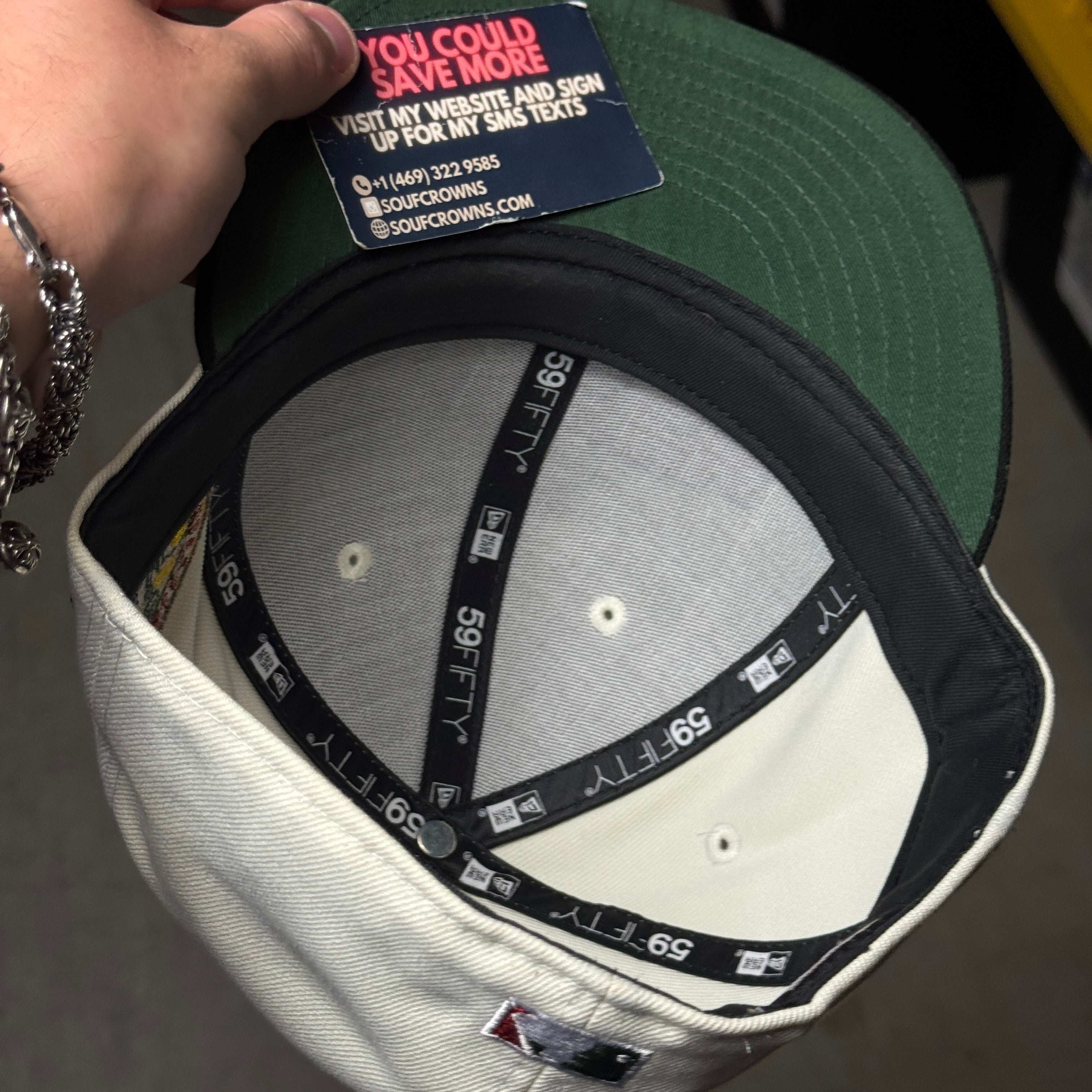 USED 1/2 Chrome Seattle Mariners 30th Anniversary 59fifty New Era Fitted Hat Cap