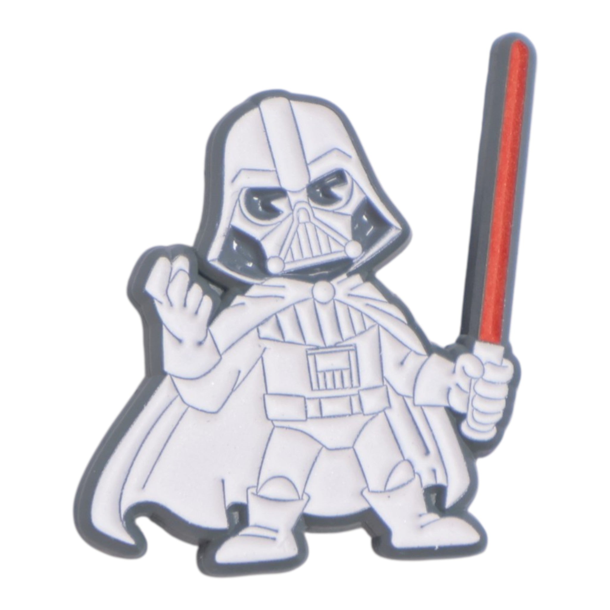 White Darth Vader Star Wars Graphic Pin