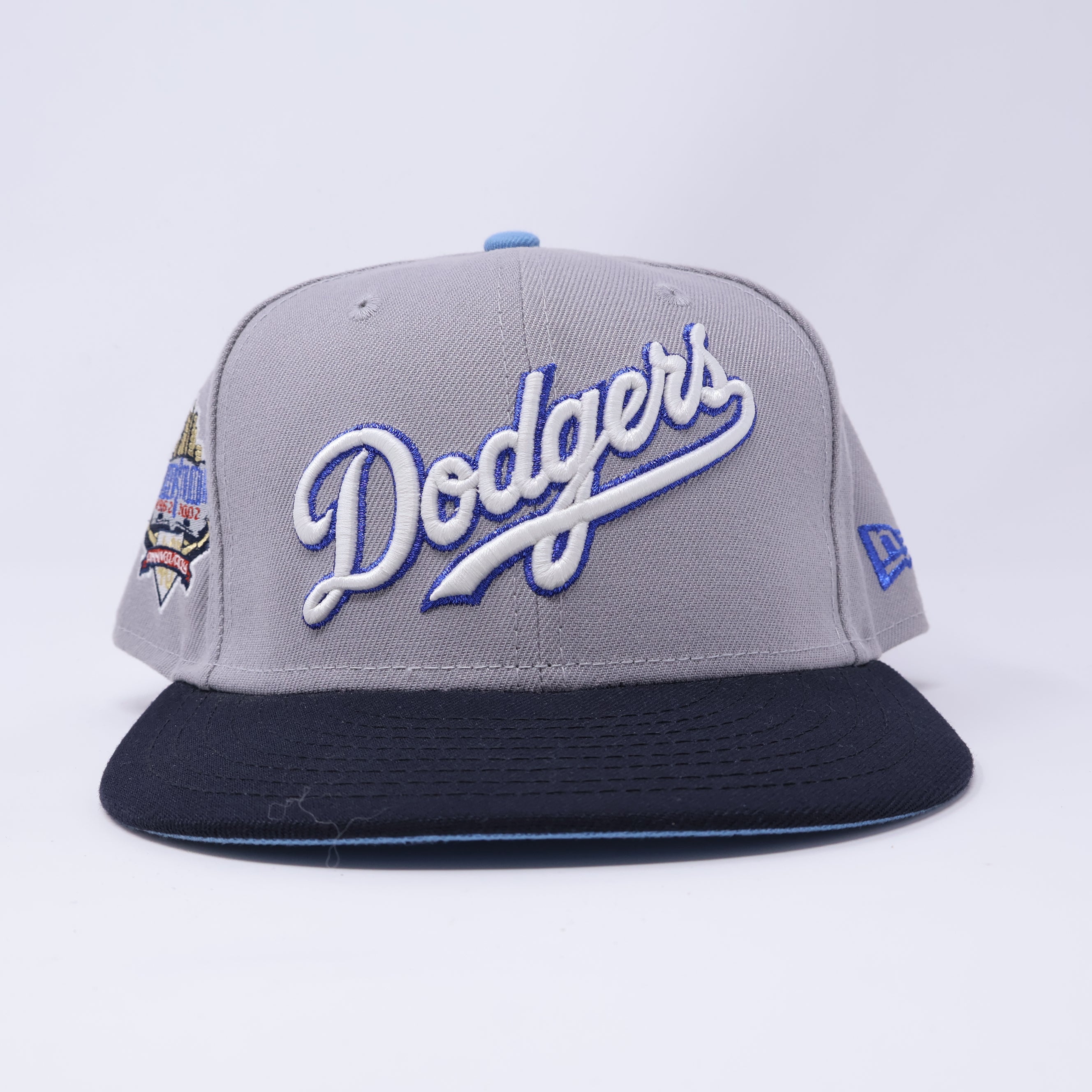 5/8 USED Gray Los Angeles Dodgers 40th Anniversary 59fifty New Era Fitted Hat Cap