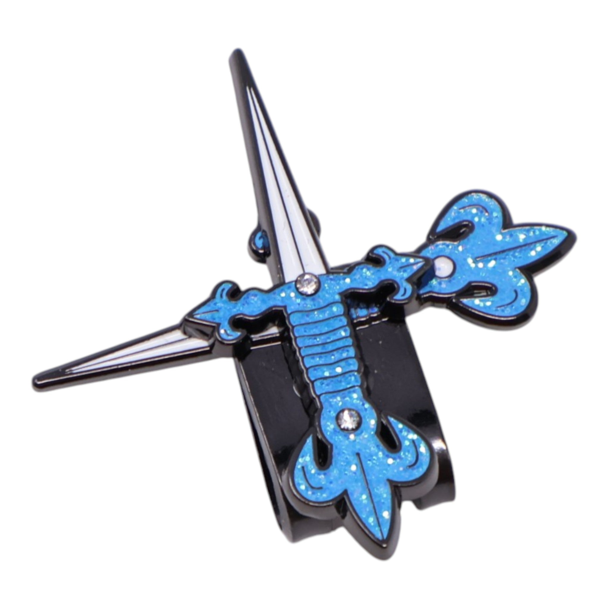 Double Blue Daggers (Mechanical) Hat Clip