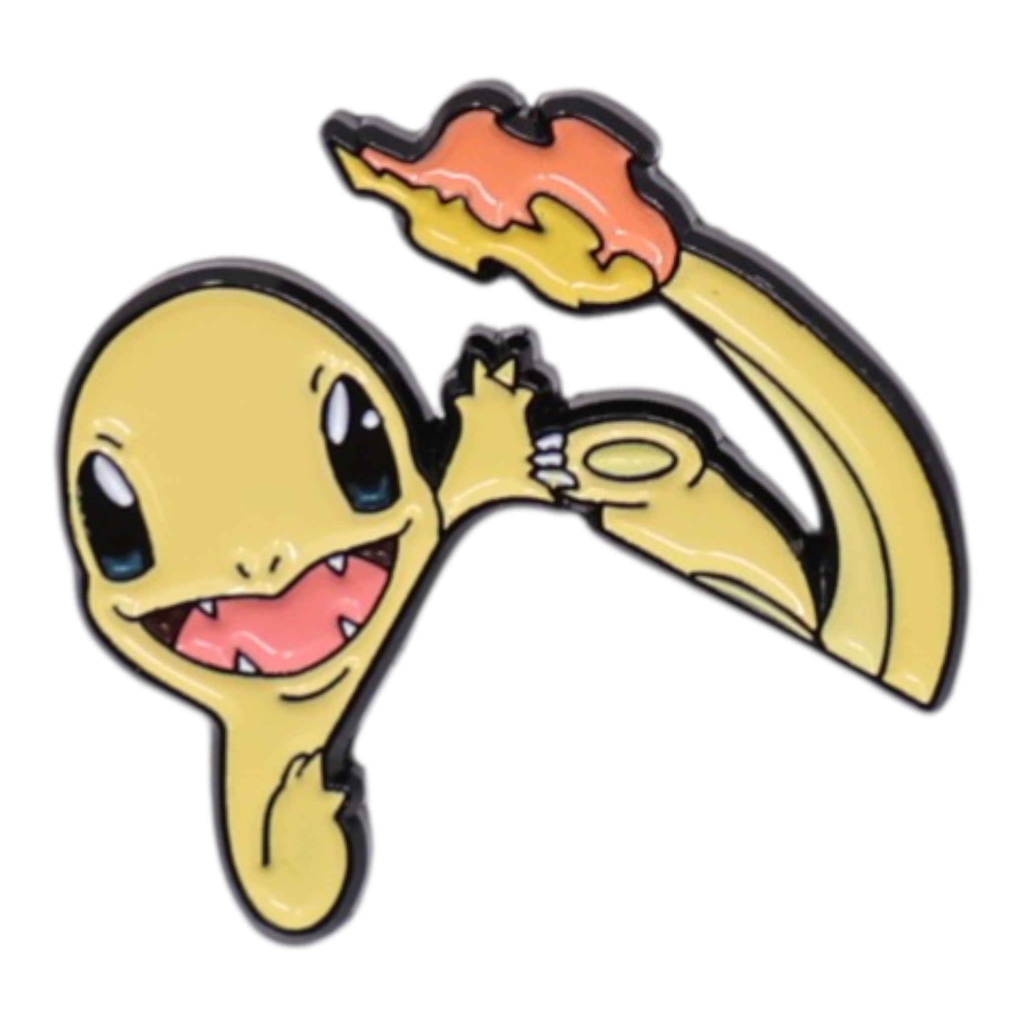 Yellow Charmander Pokemon MLB Logo Pin