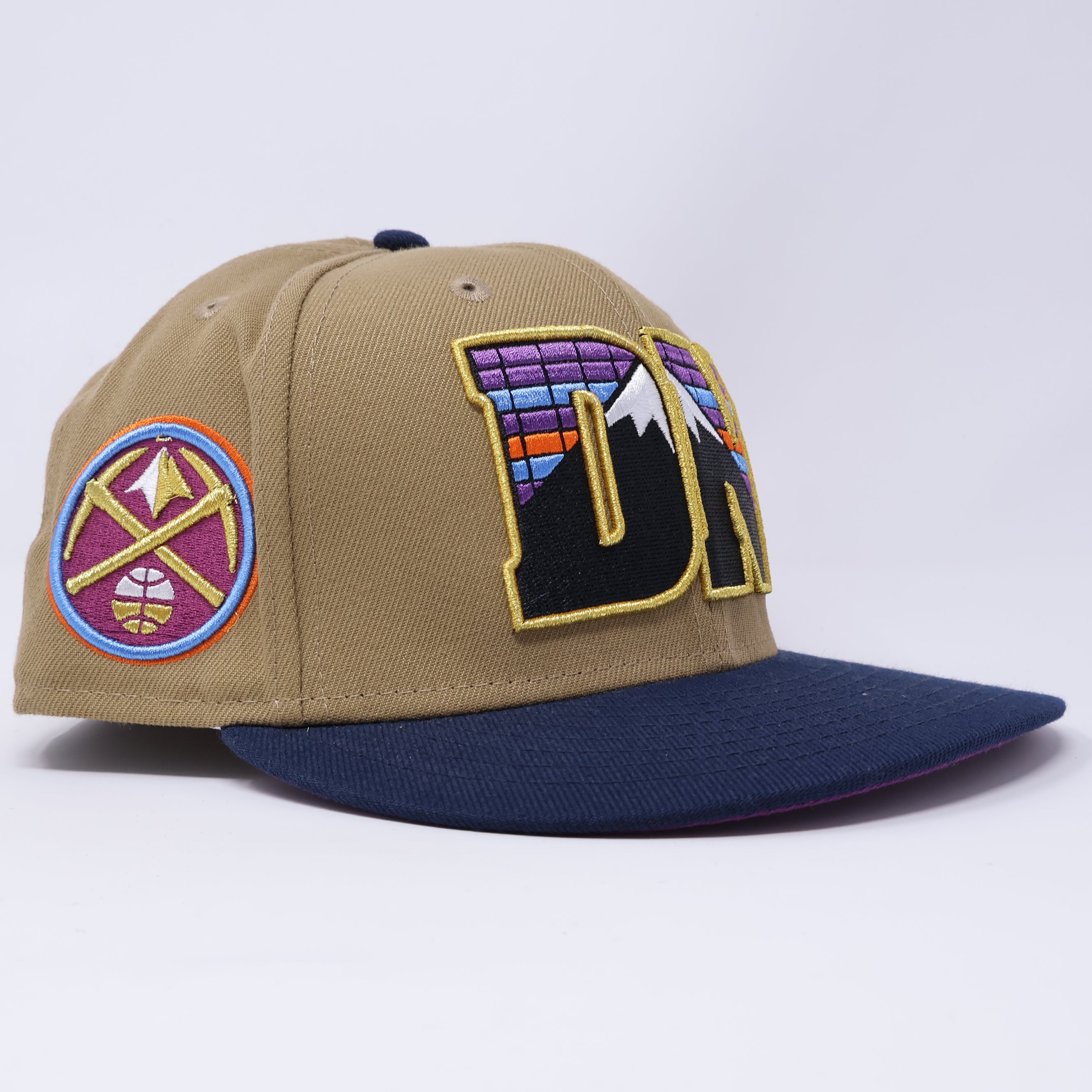 USED 5/8 Khaki Denver Nuggets NBA 59fifty New Era Fitted Hat Cap