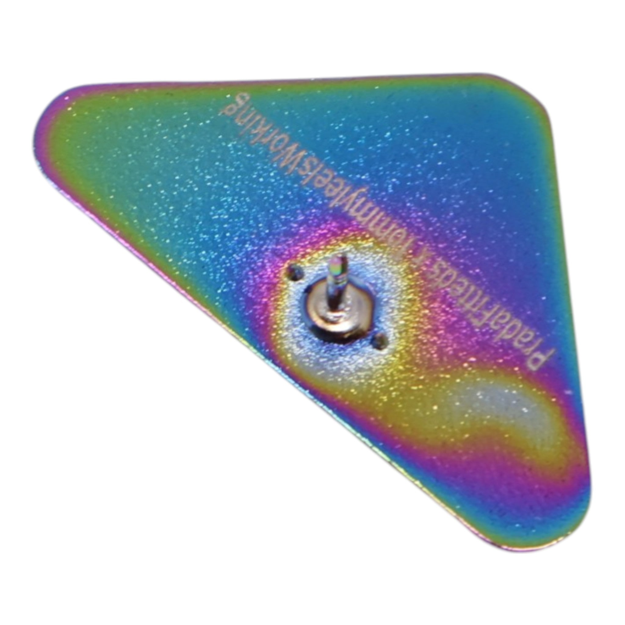 Iridescent Designer Triangle Goblin Plate Graphic Pin