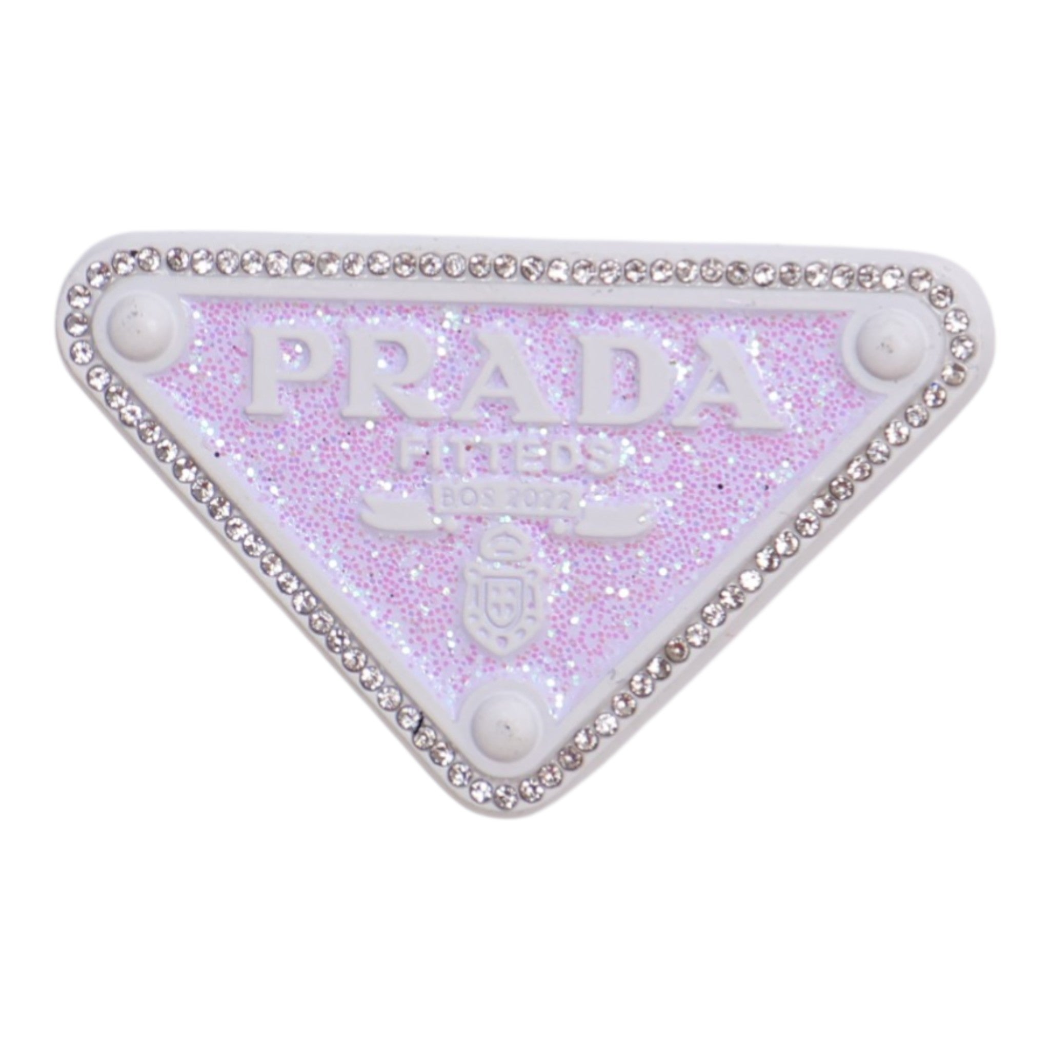 White Designer Triangle Plate Soccer Graphic Pin