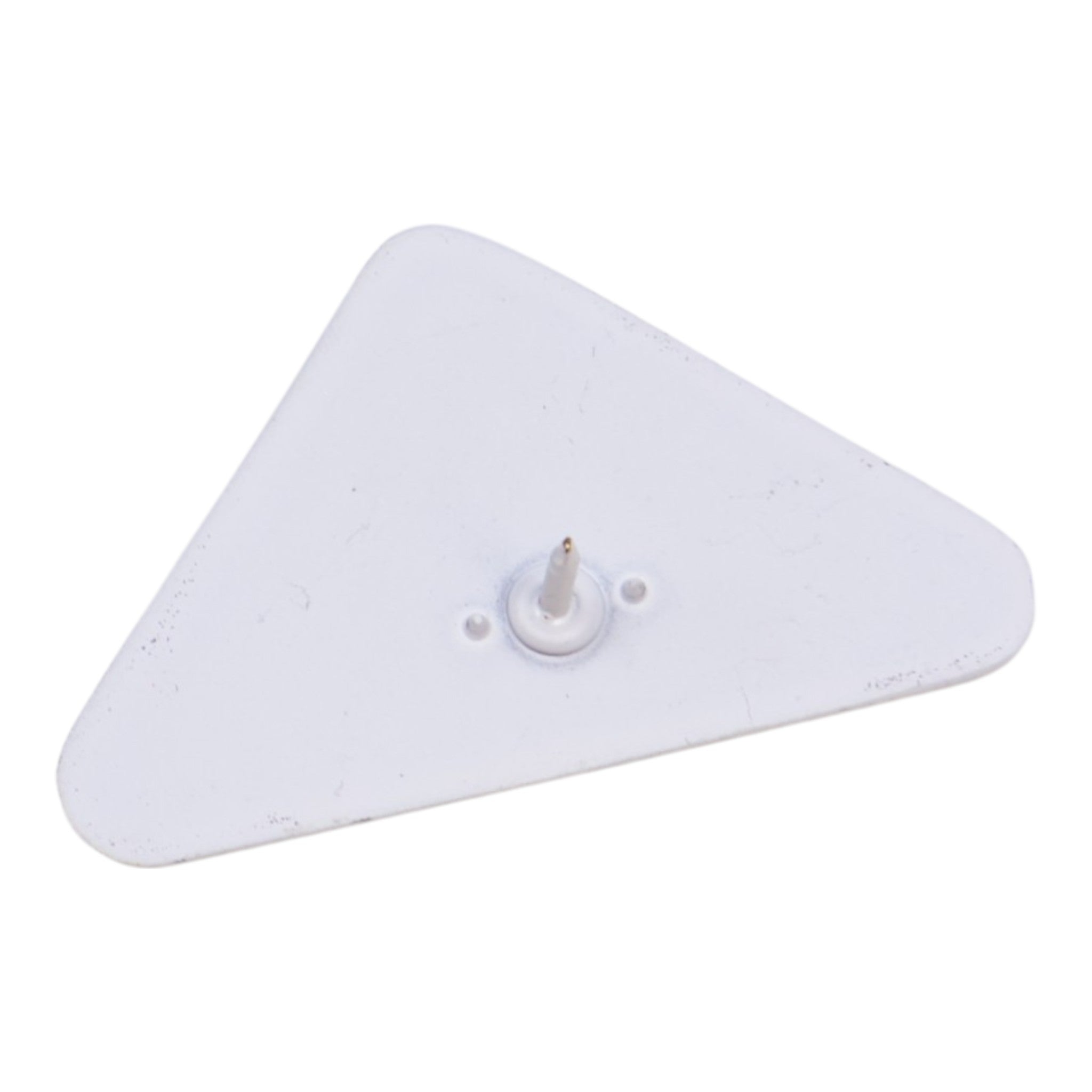White Designer Triangle Plate Soccer Graphic Pin