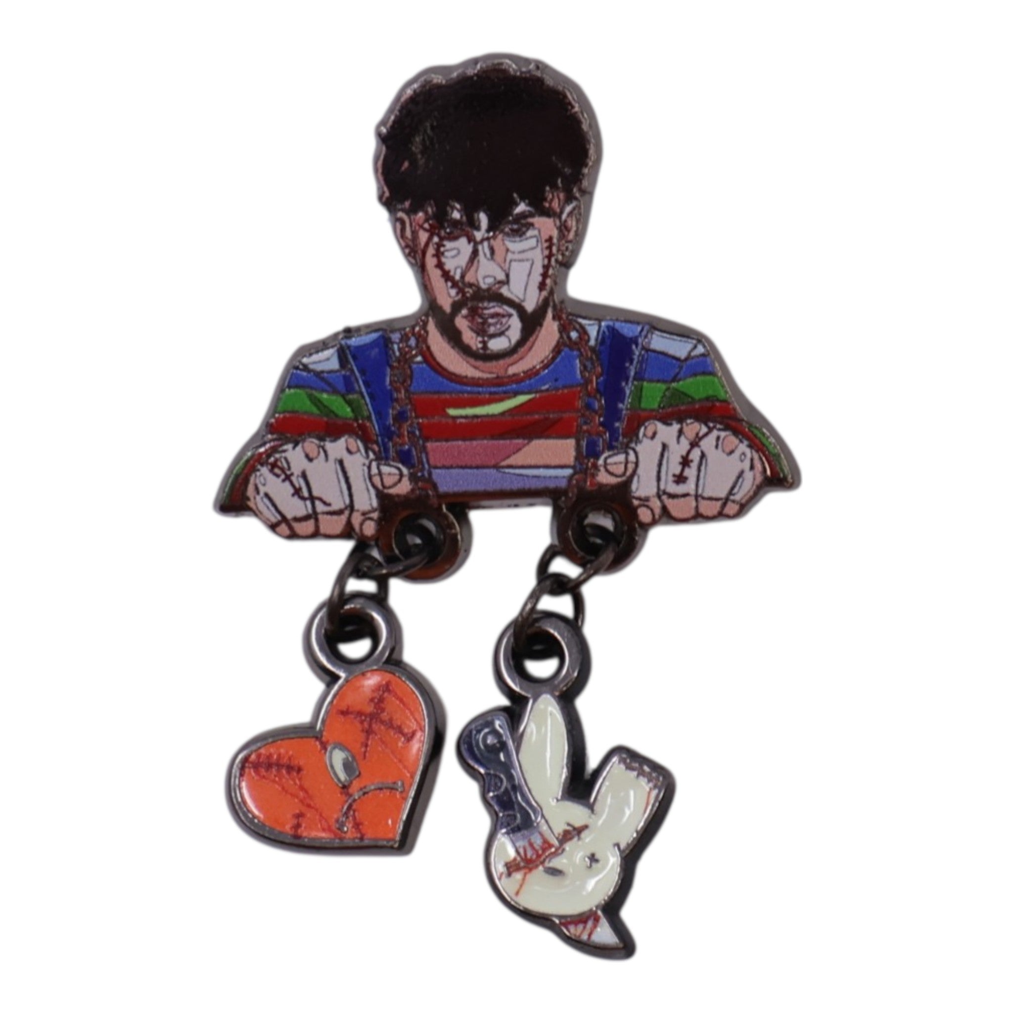 Bad Bunny Chucky Outfit Chain Pin