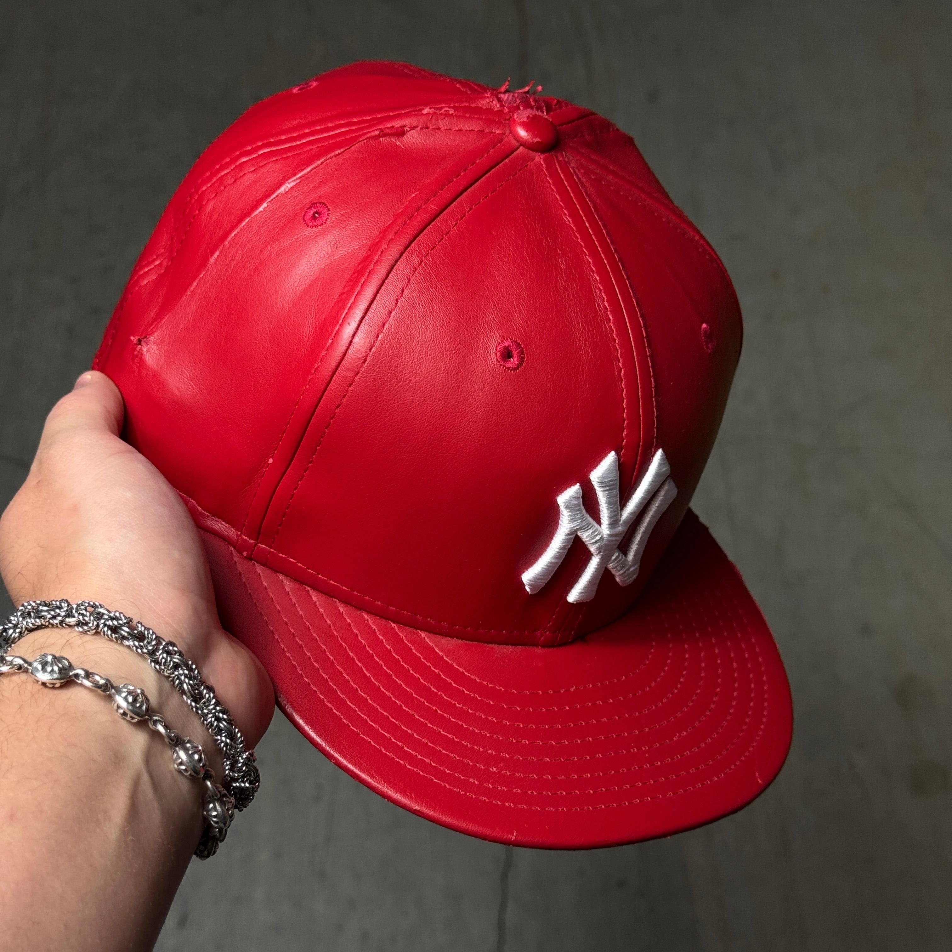 NWT 1/2 Red New York Yankees Simple Clean 59fifty New Era Fitted Hat Cap