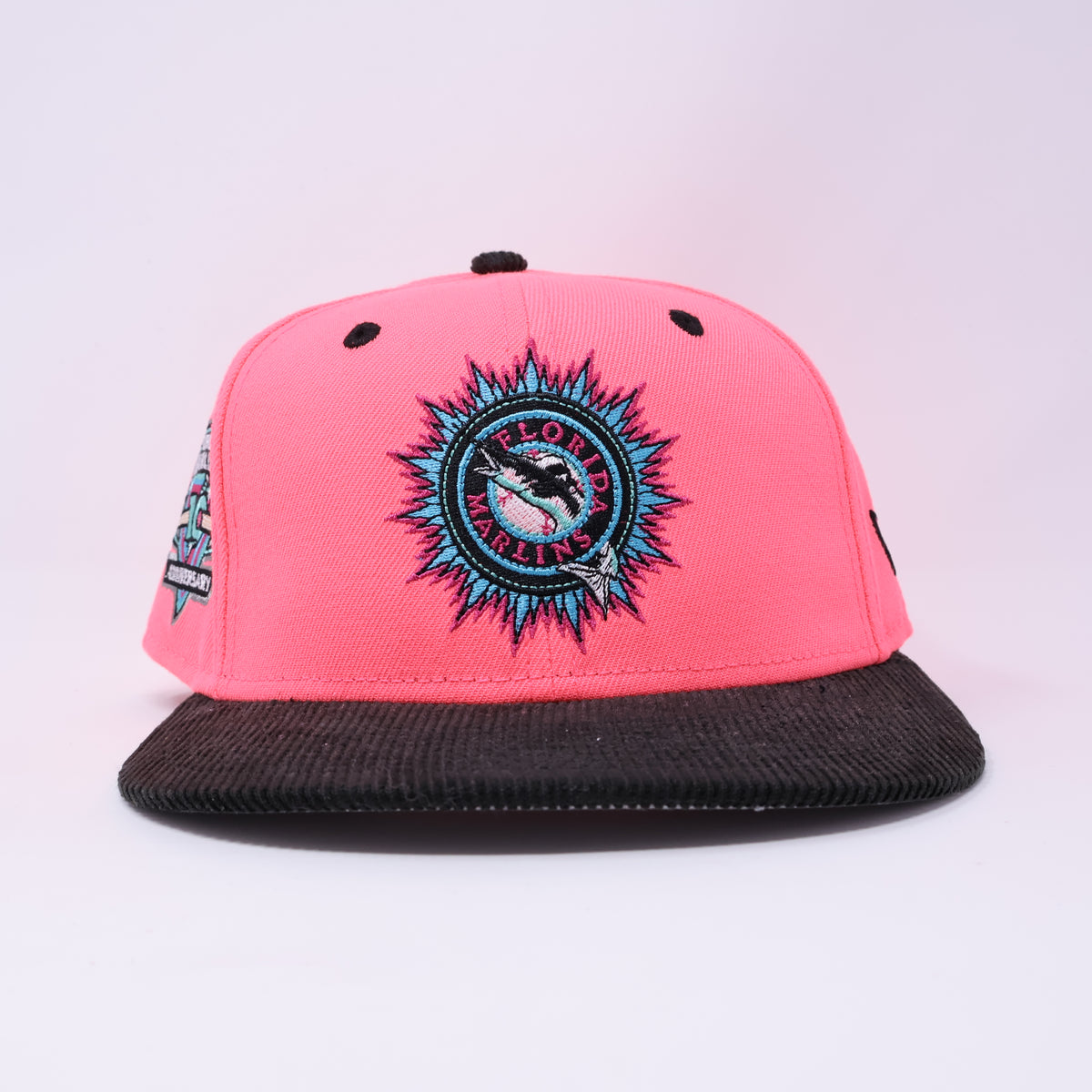 USED 1/8 Pink Florida Marlins 10th Anniversary 59fifty New Era Fitted Hat Cap