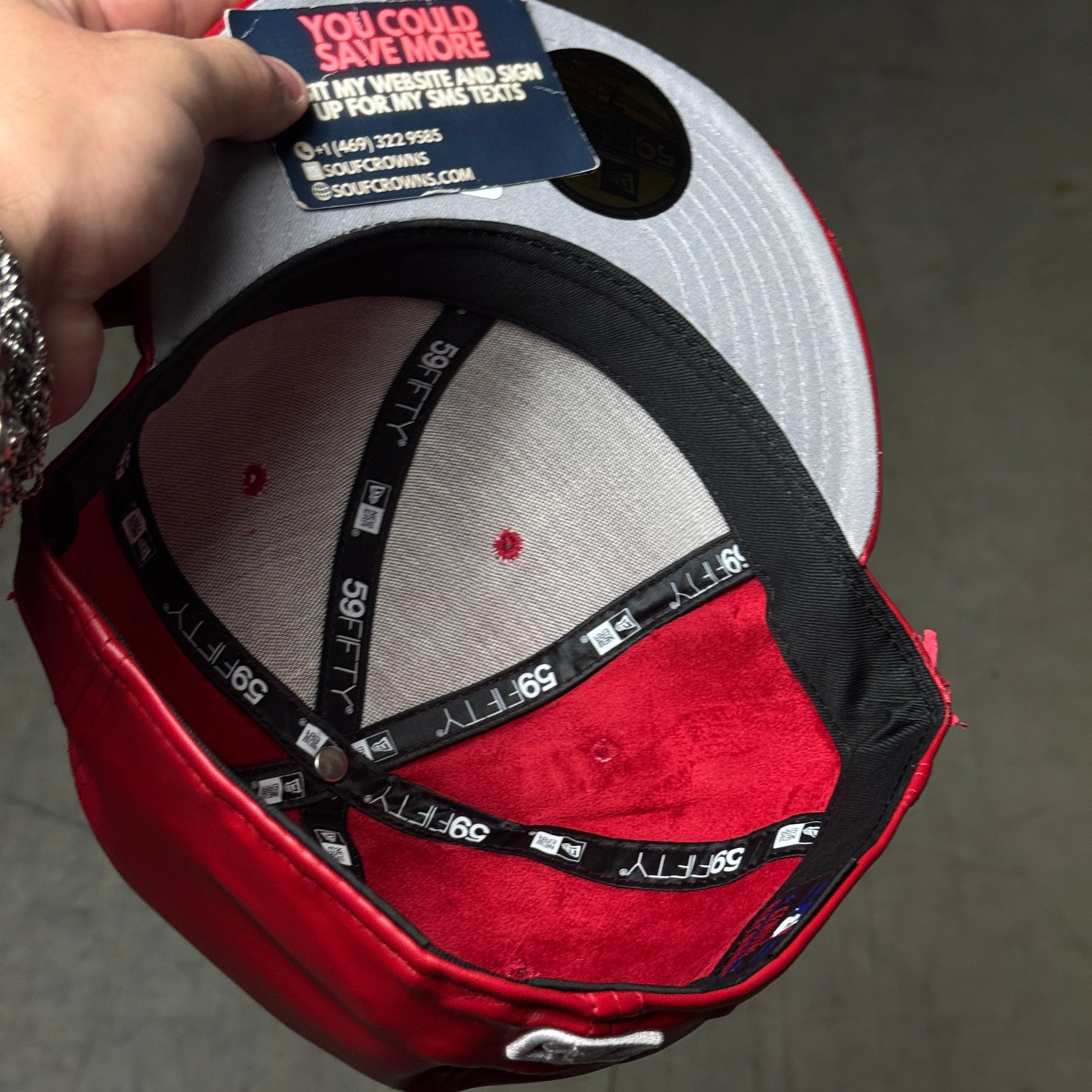 NWT 1/2 Red New York Yankees Simple Clean 59fifty New Era Fitted Hat Cap