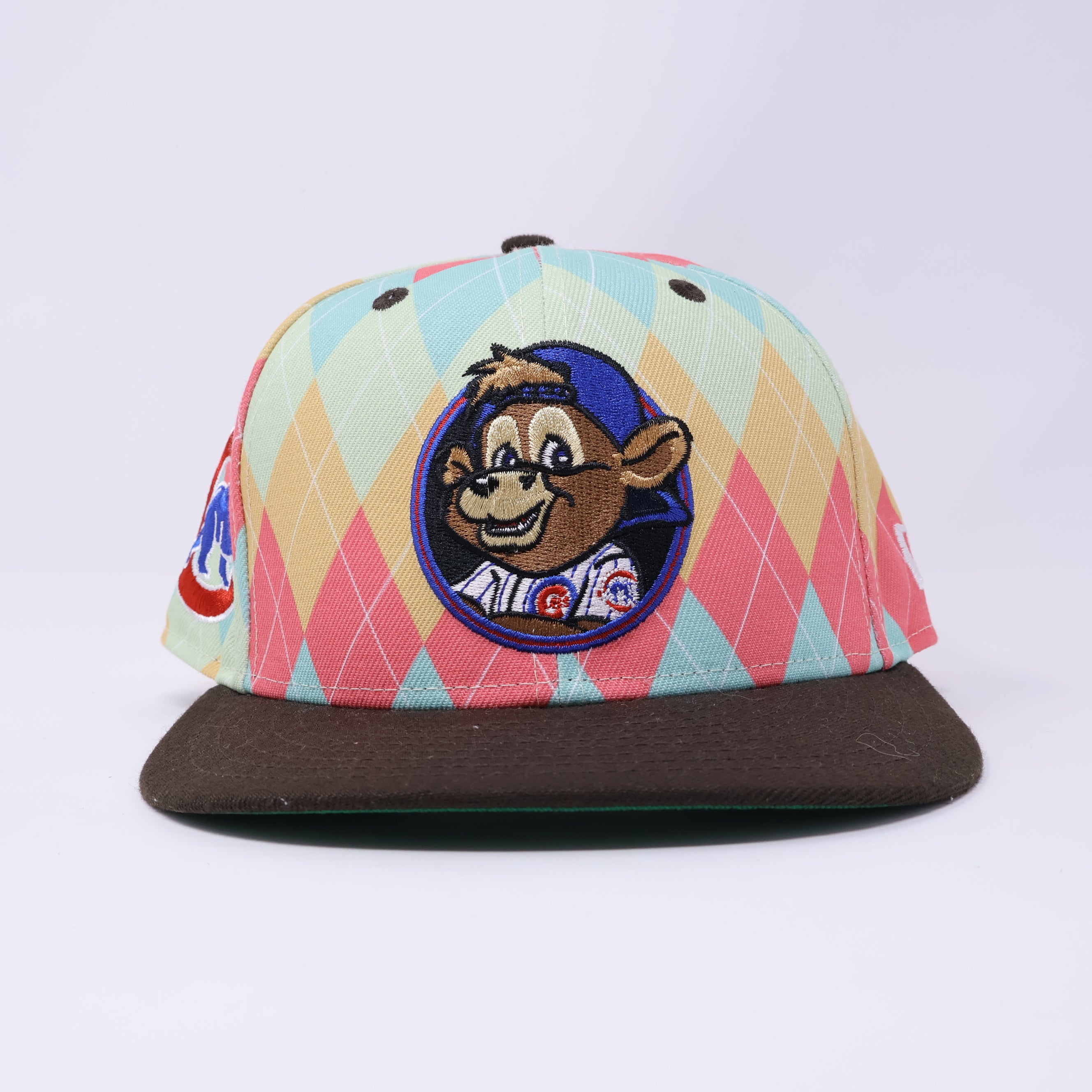 USED 1/8 Multicolor Chicago Cubs Clark Mascot 59fifty New Era Fitted Hat Cap