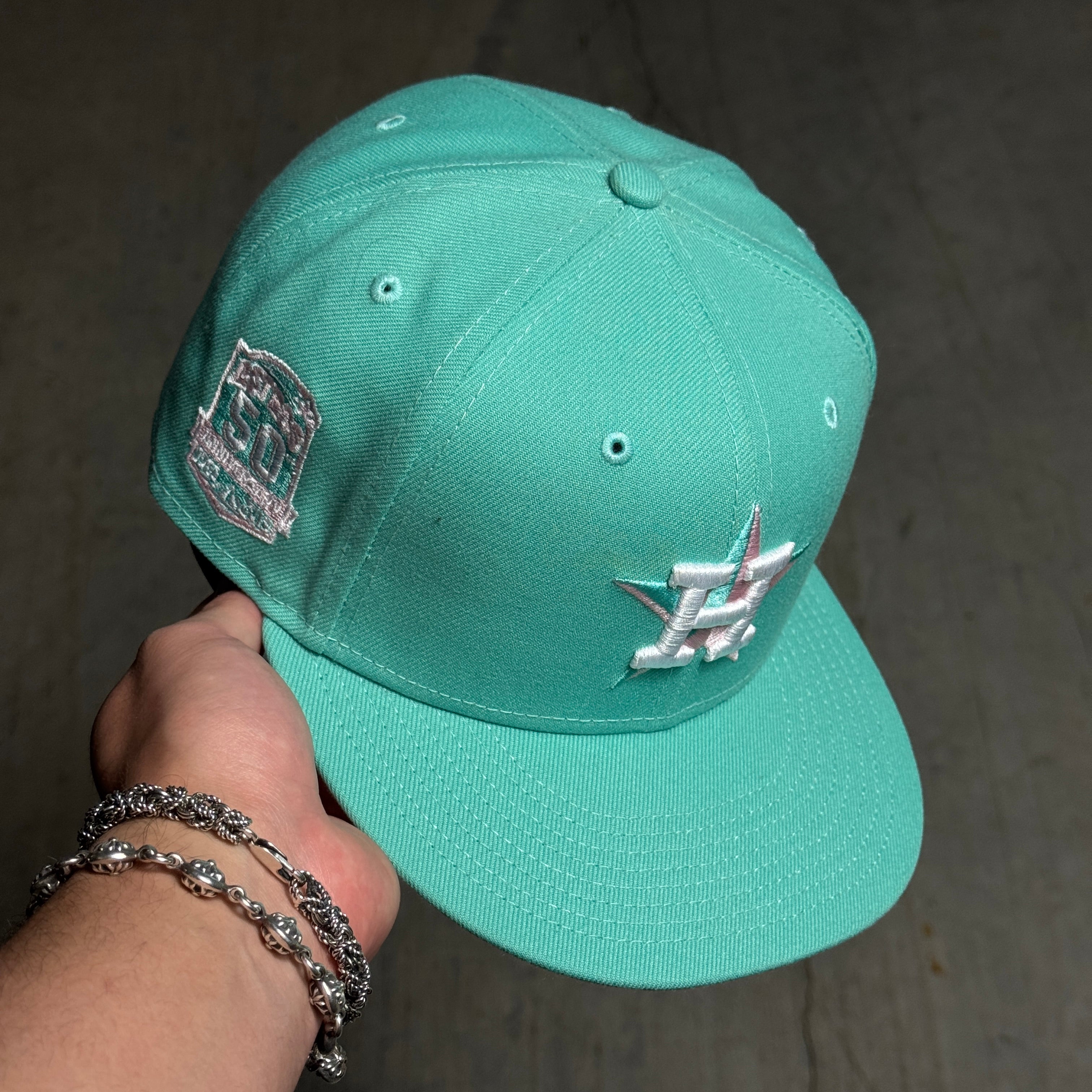 USED 3/8 Blue Houston Astros 50 Years 59fifty New Era Fitted Hat Cap