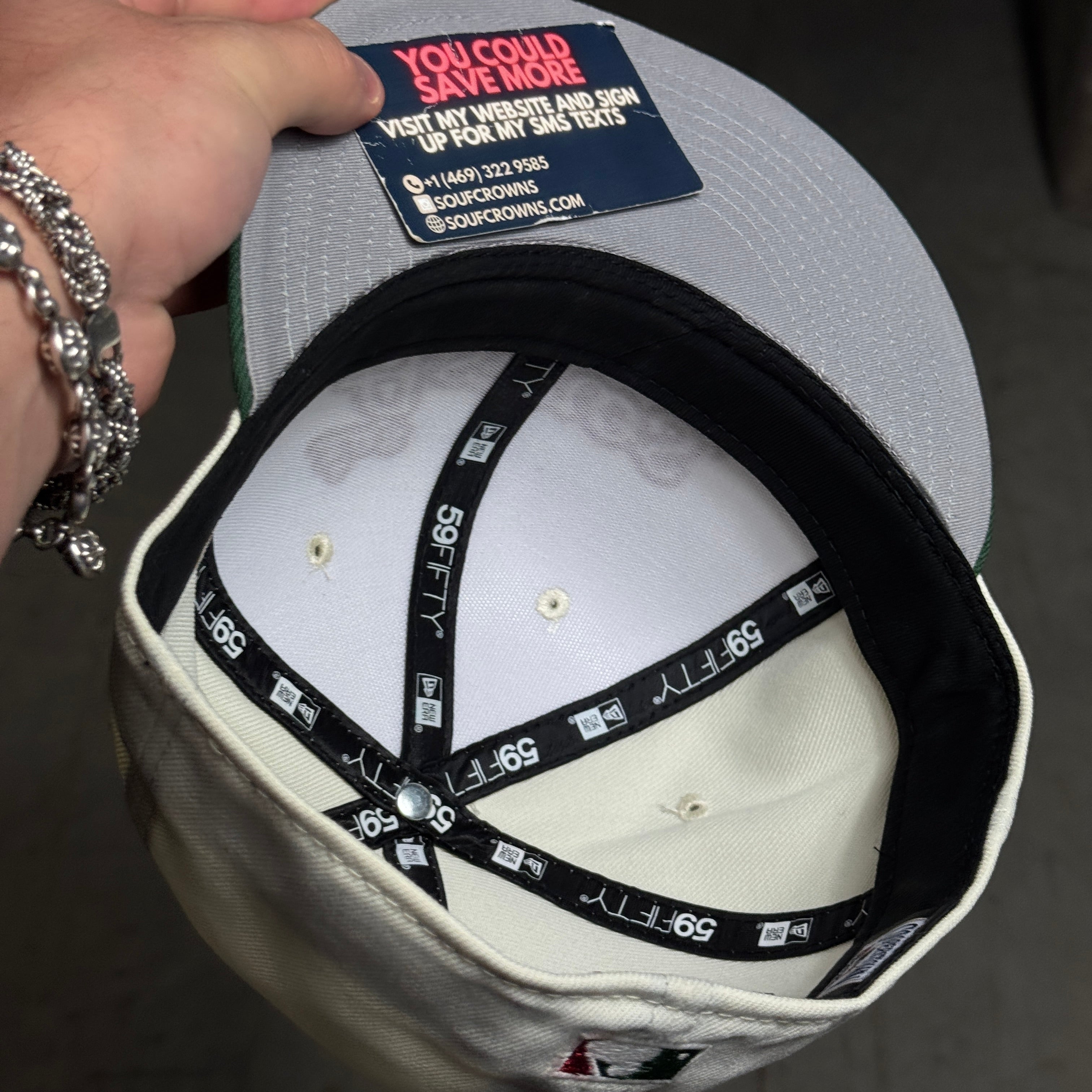 USED 3/8 Chrome Houston Astros 50 Years 59fifty New Era Fitted Hat Cap