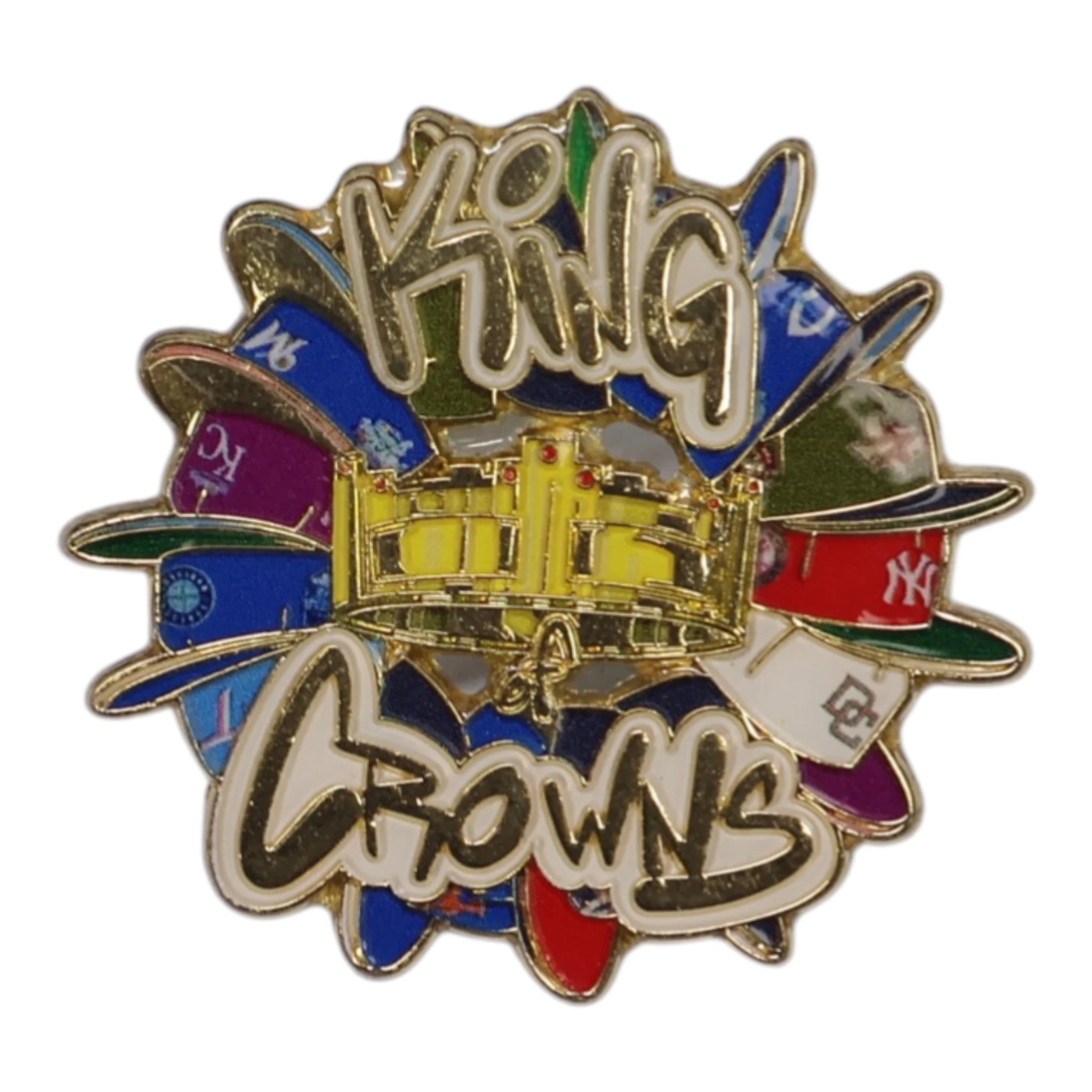 KING CROWNZ Gold Plating Graphic Pin