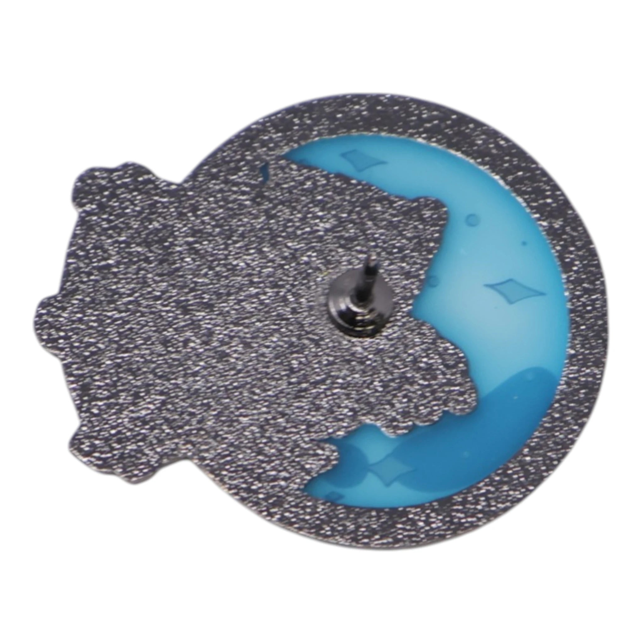 Bird in Snowglobe (Translucent Sky) Graphic Pin