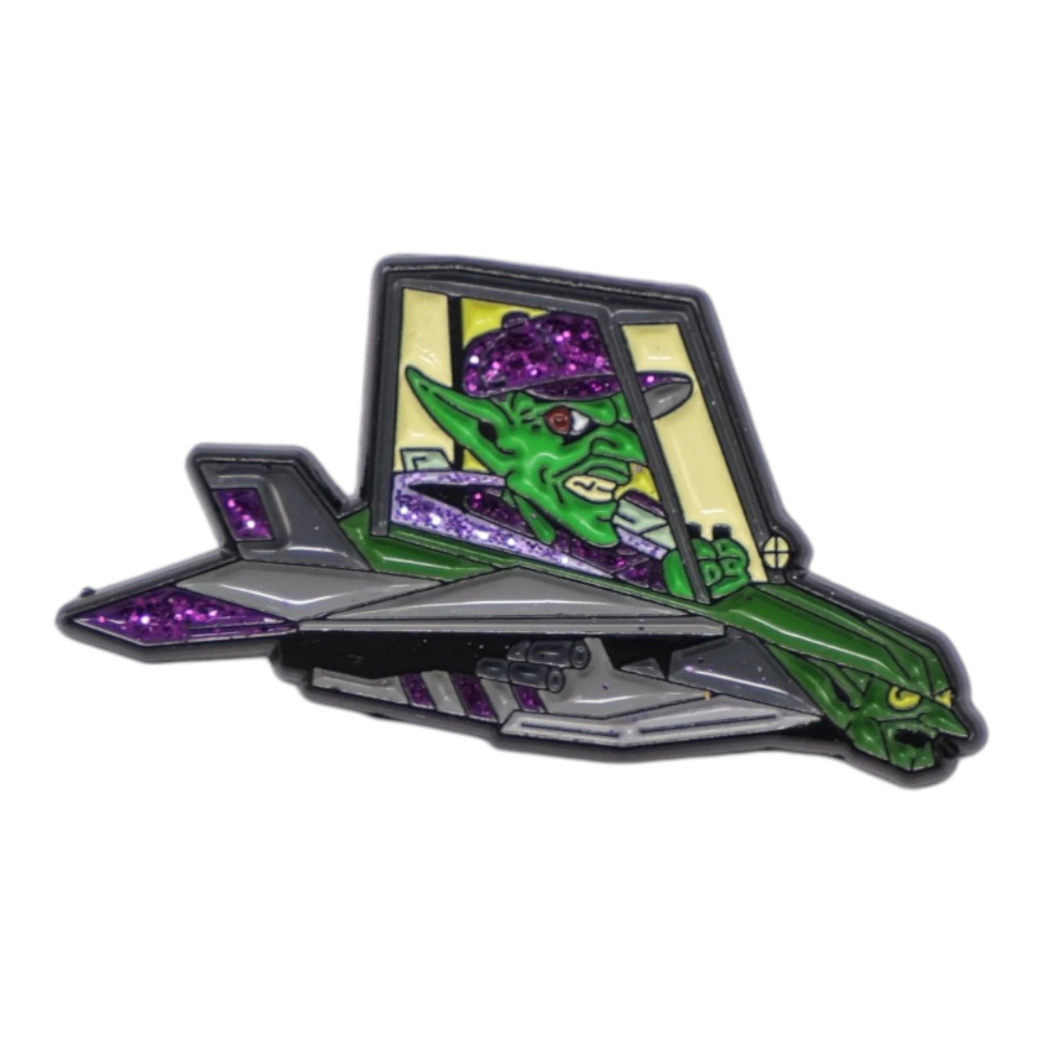 Green Goblin in UFO Graphic Pin