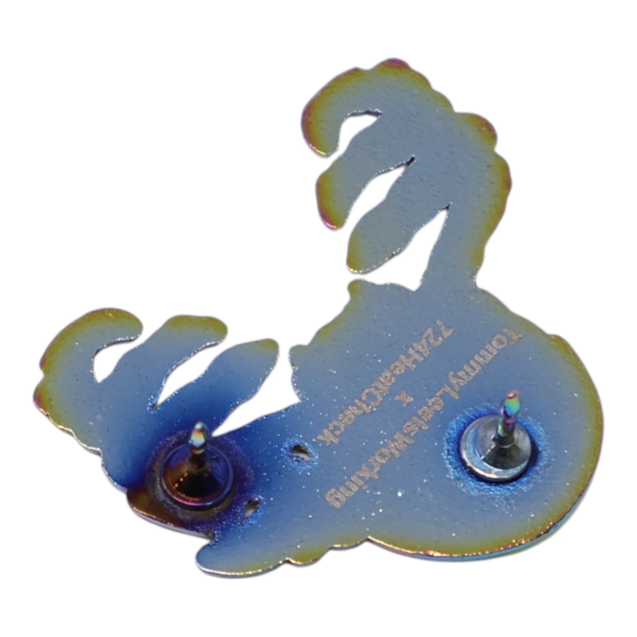 Green Skeleton Irisdescent Plating MLB Logo Pin