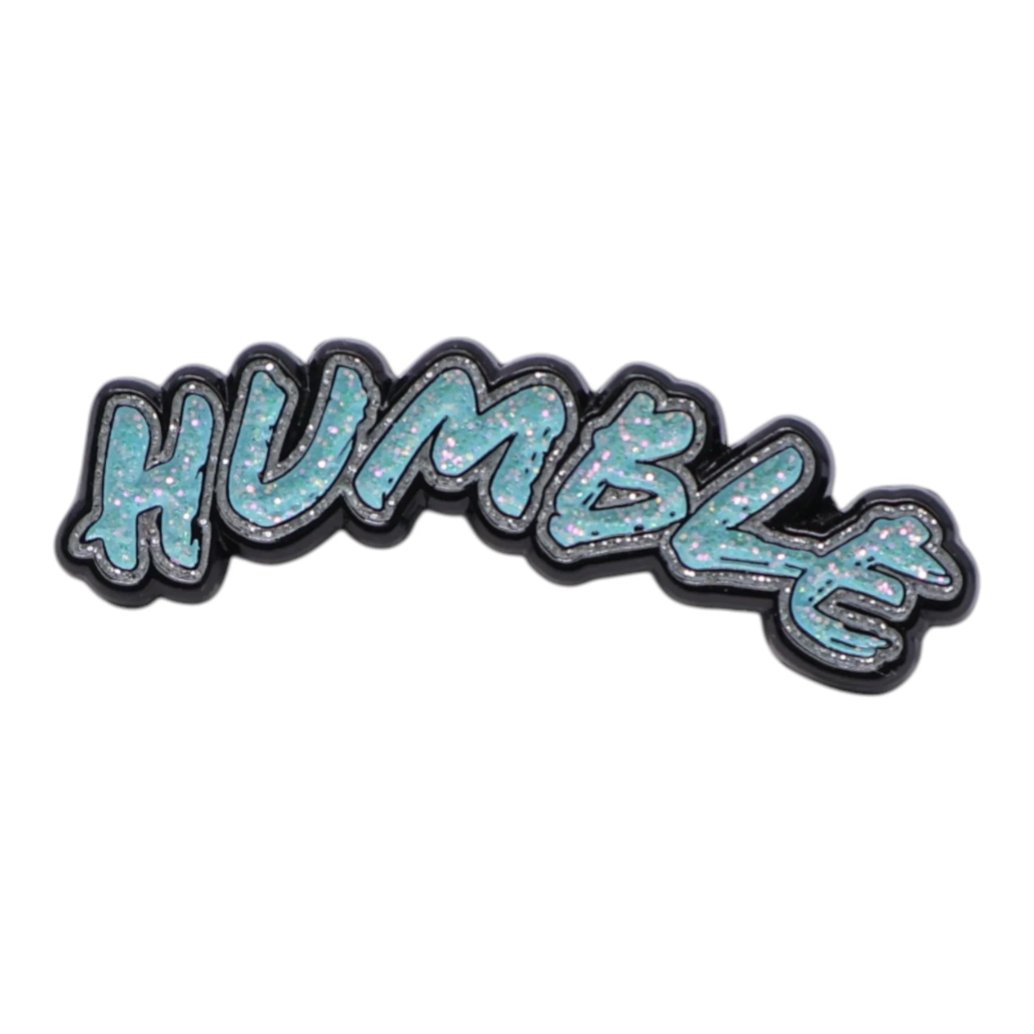 Humble Black Plating / Icy blue Script Pin