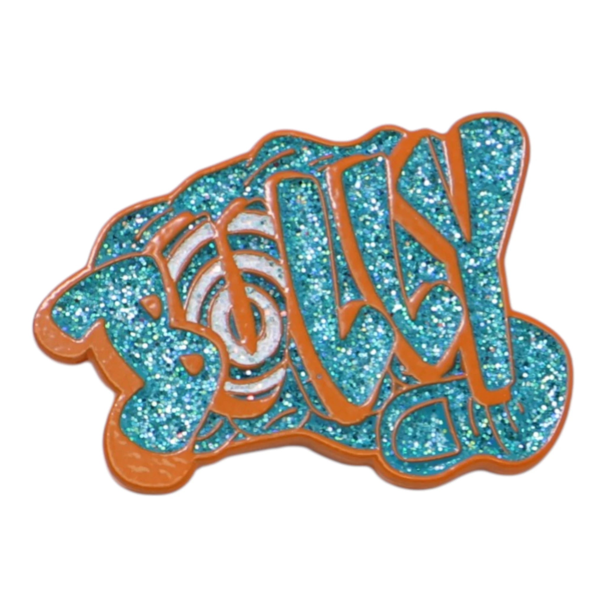 BULLY Orange Plating / Turquoise Graphic Pin