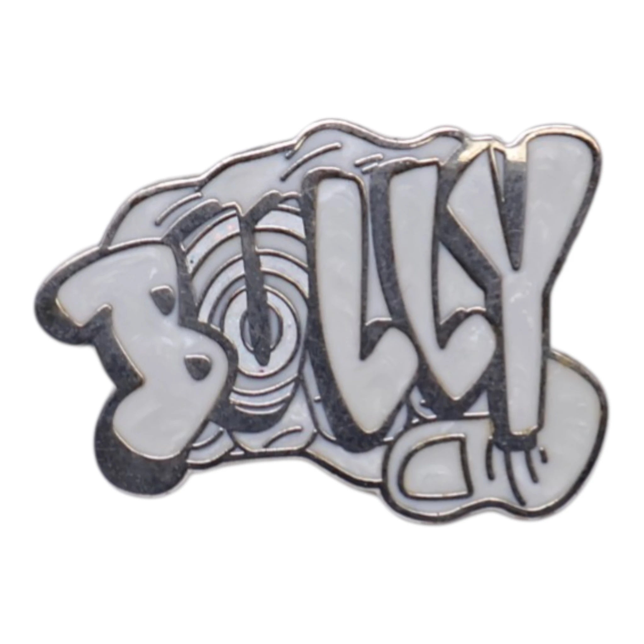 BULLY Silver Plating / White Graphic Pin
