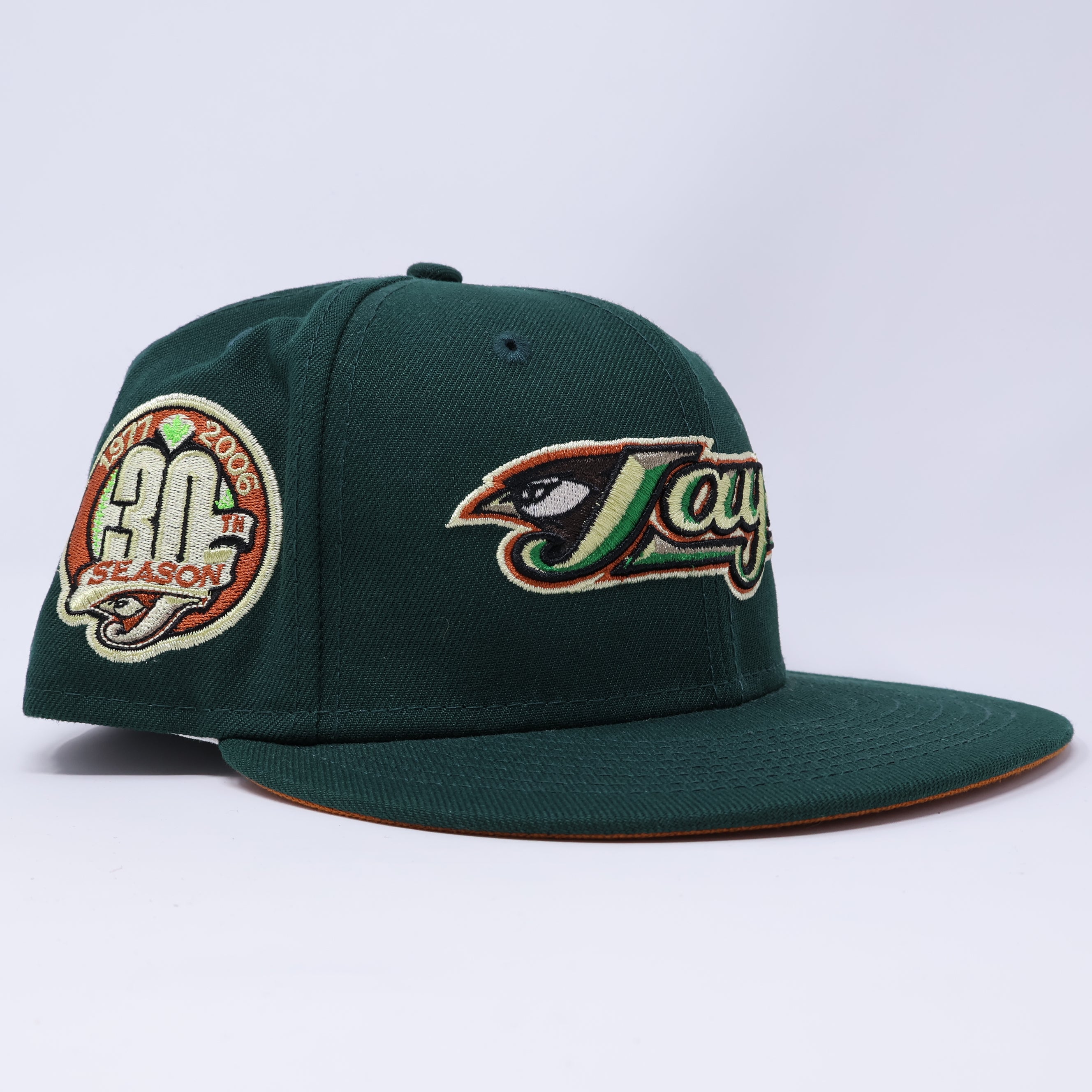 USED 1/8 Green Toronto Blue Jays Montreal 30th Season 59fifty New Era Fitted Hat Cap