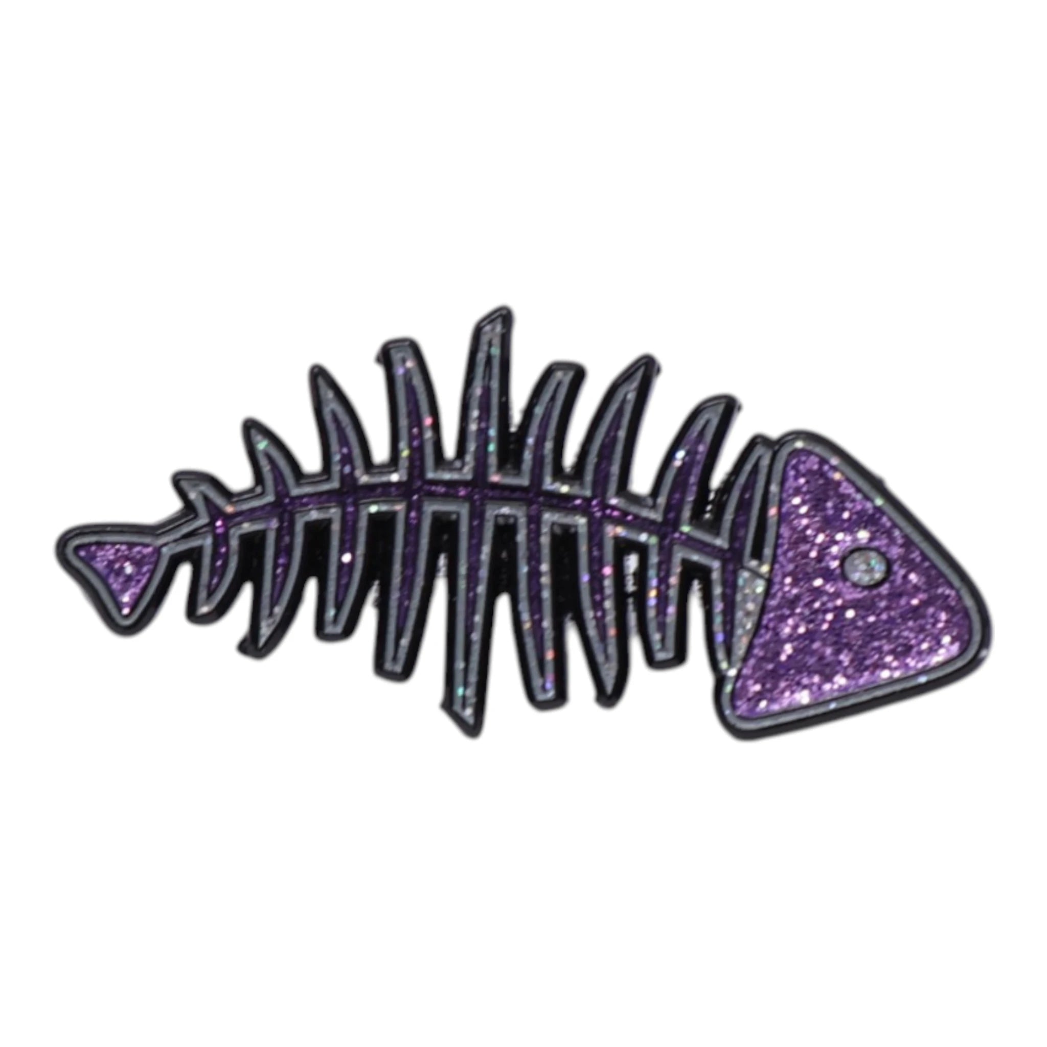Fishbones Black Plating / Purple Graphic Pin