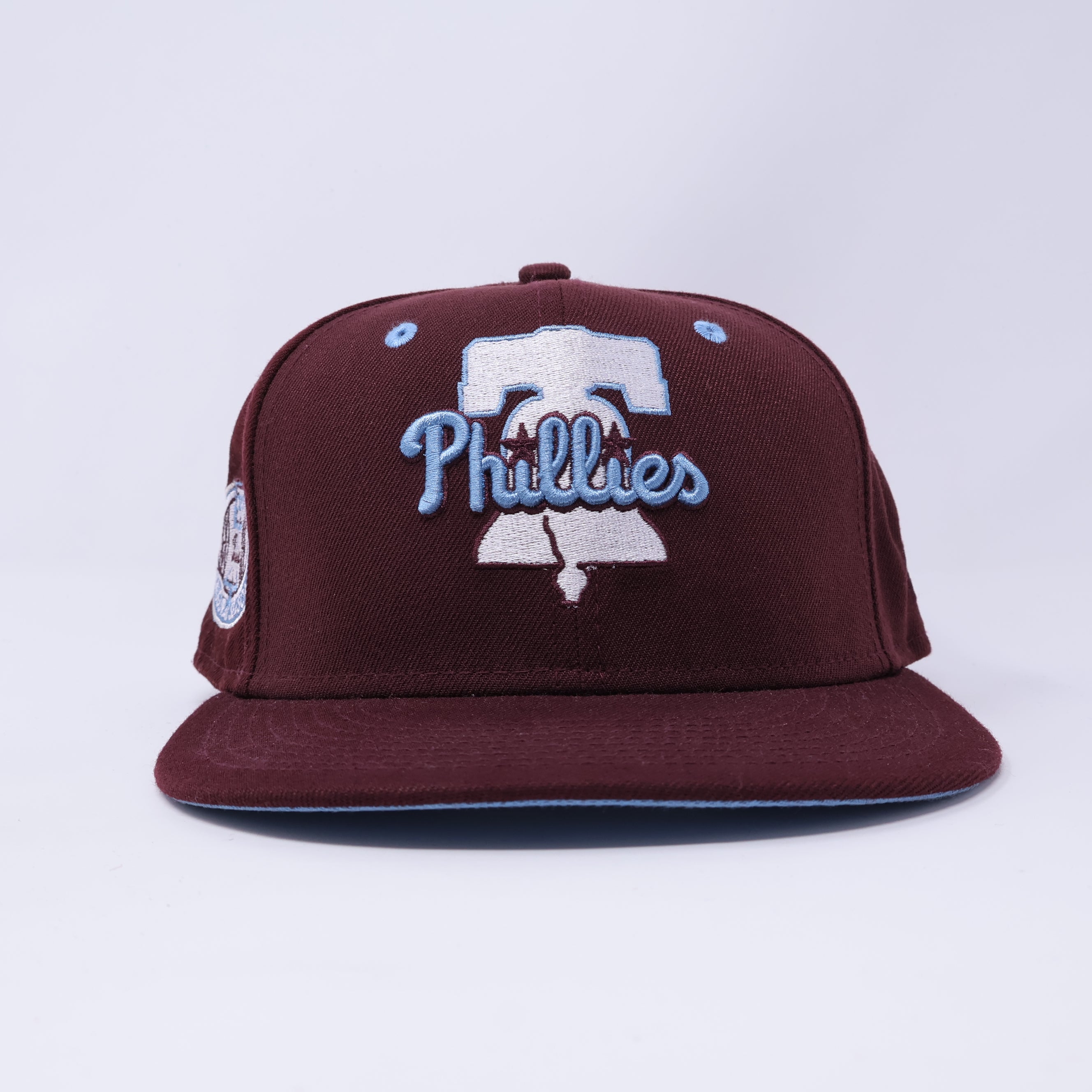 USED 7 Maroon Philadelphia Phillies 2004 Inaugural Season 59fifty New Era Fitted Hat Cap