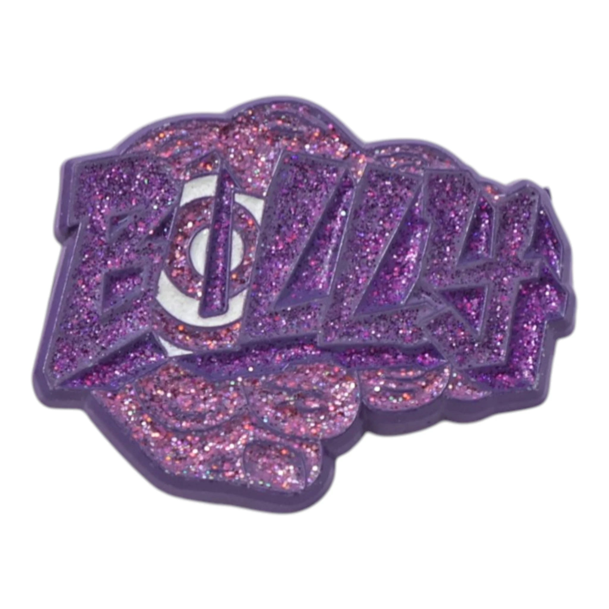 BULLY Black Plating / Purple Glitter Graphic Pin