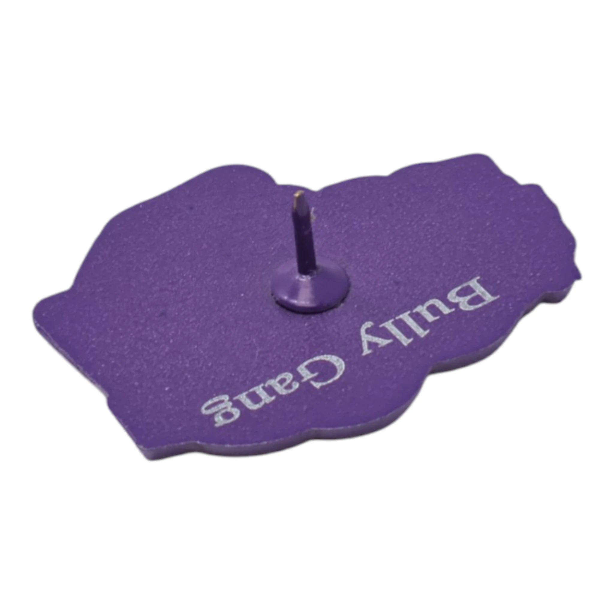 BULLY Black Plating / Purple Glitter Graphic Pin