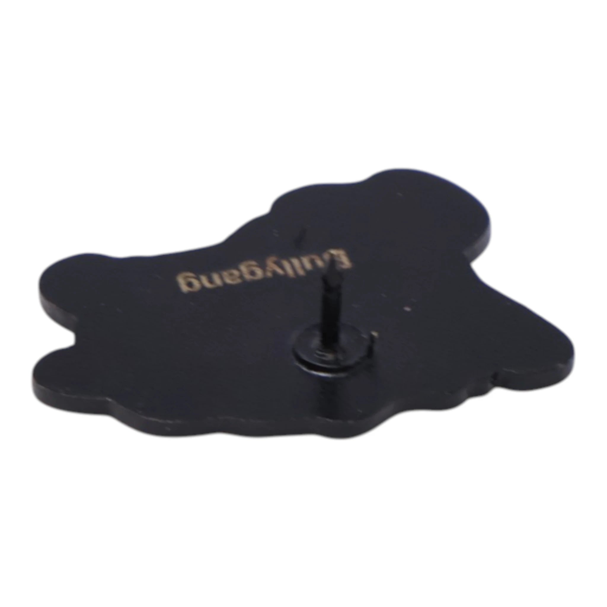 BULLY Black Plating / Orange Glitter Graphic Pin