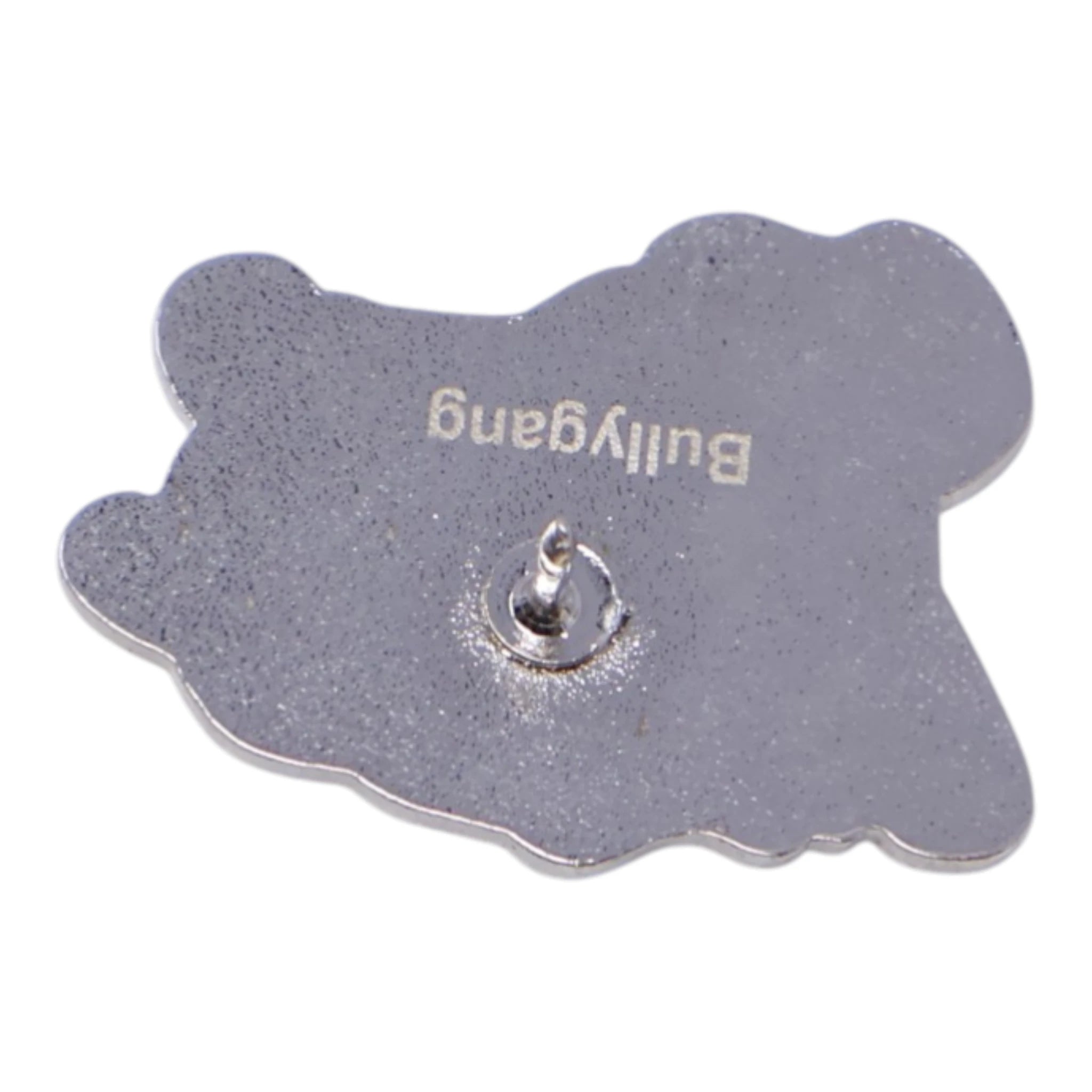 BULLY Silver Plating / Dark Navy Glitter Graphic Pin