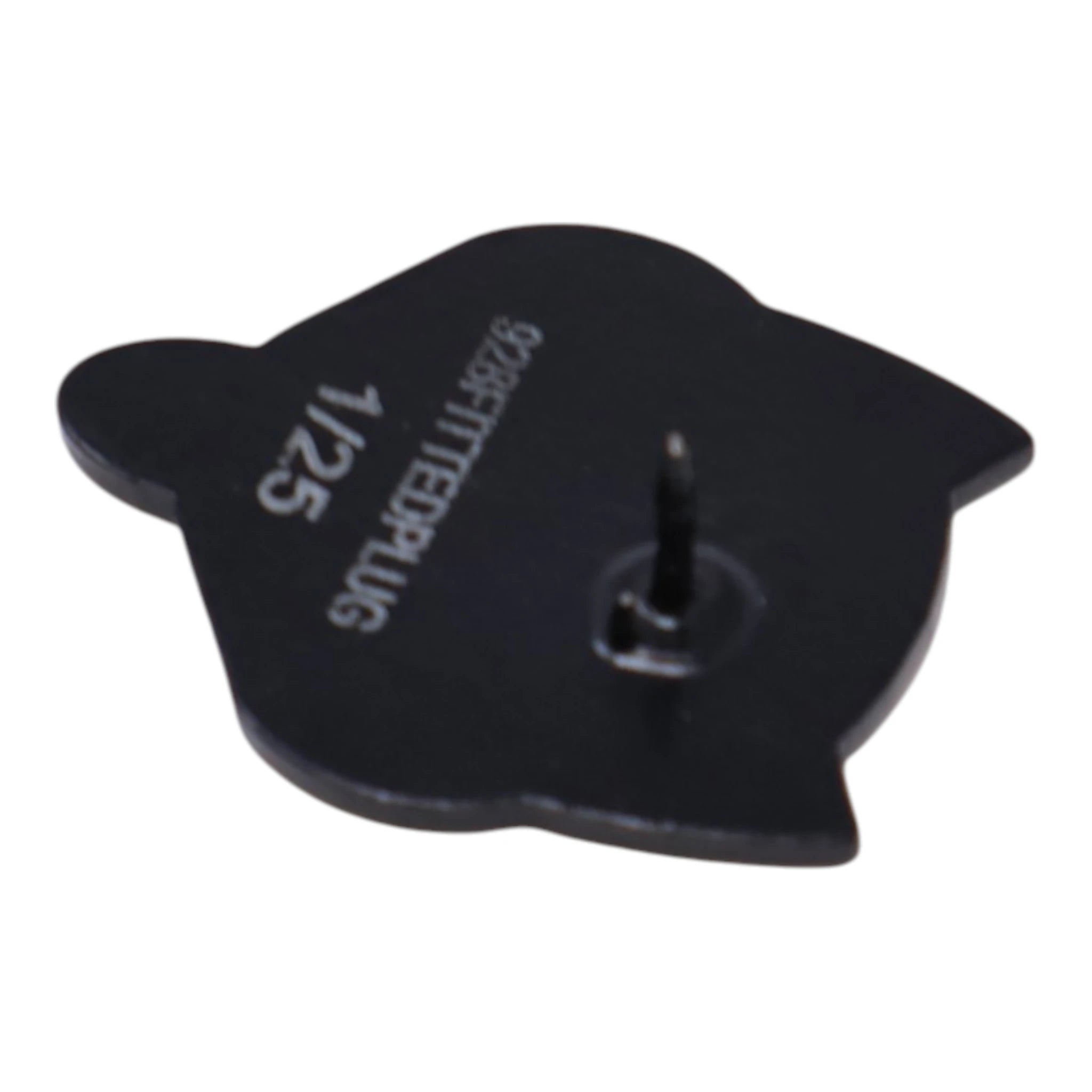 Black Cat Face Graphic Pin