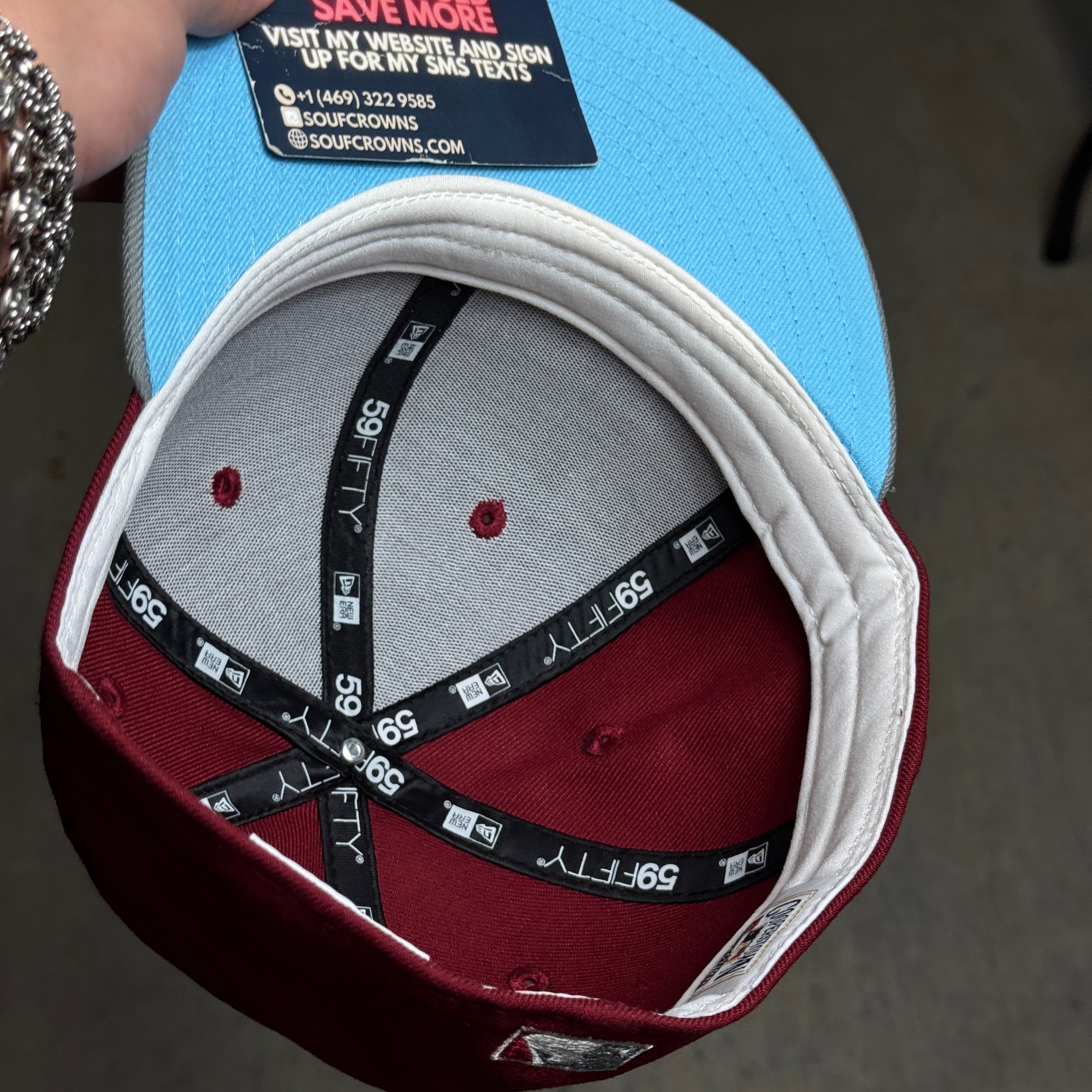 USED 3/8 Brick Red Houston Astros Silver Anniversary 59fifty New Era Fitted Hat Cap