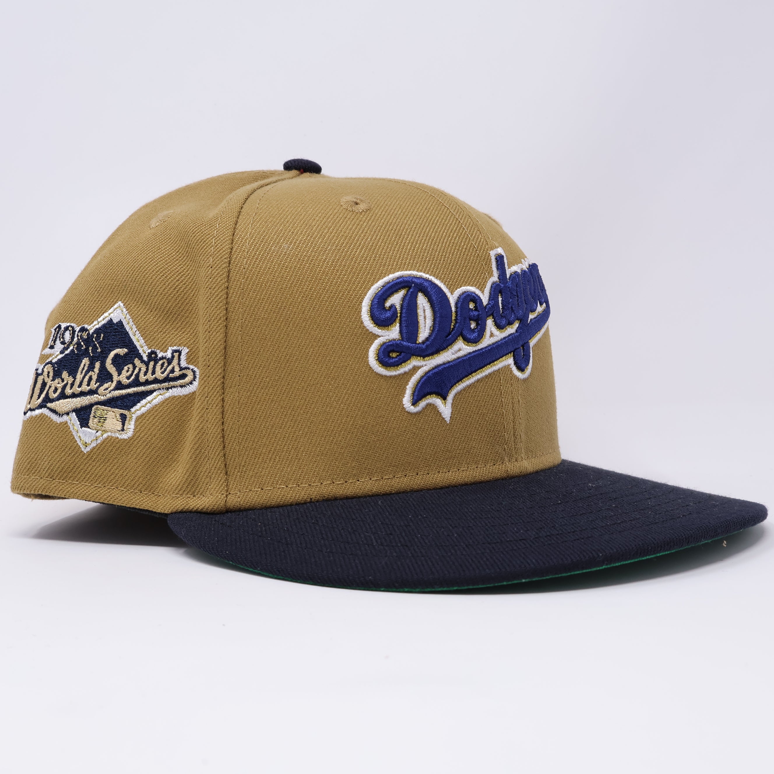 USED 5/8 Khaki Los Angeles Dodgers 1988 World Series 59fifty New Era Fitted Hat Cap