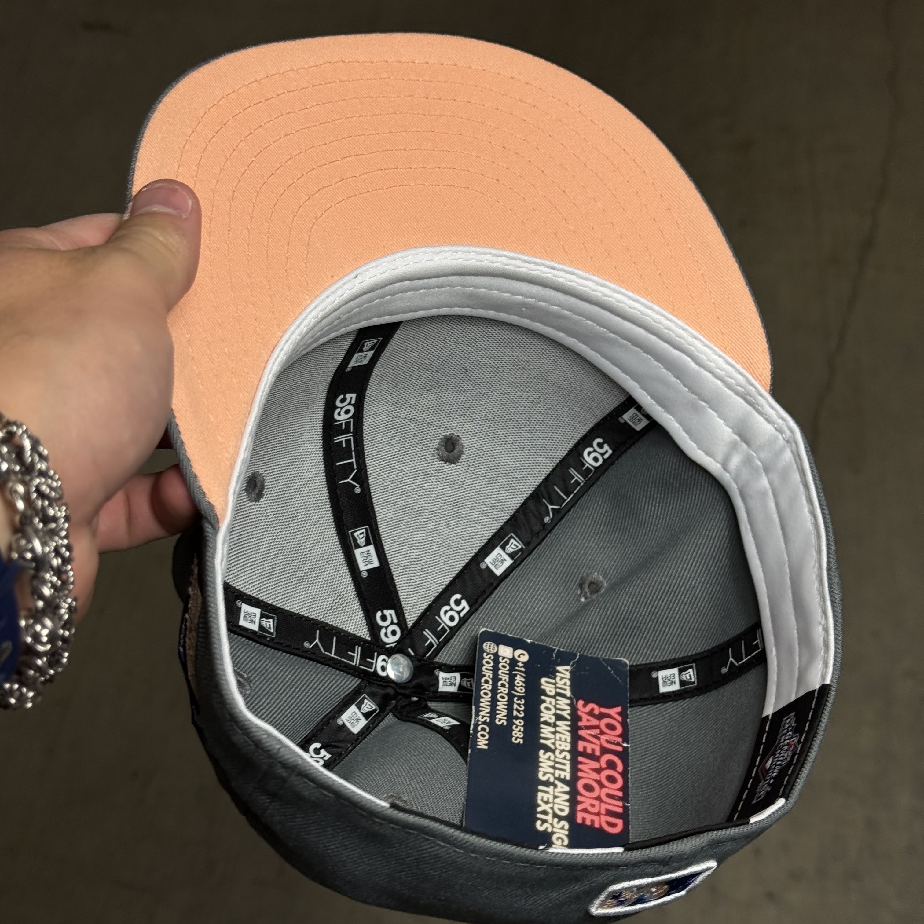 USED 1/8 Gray Portland Sea Dogs Minor League 59fifty New Era Fitted Hat Cap