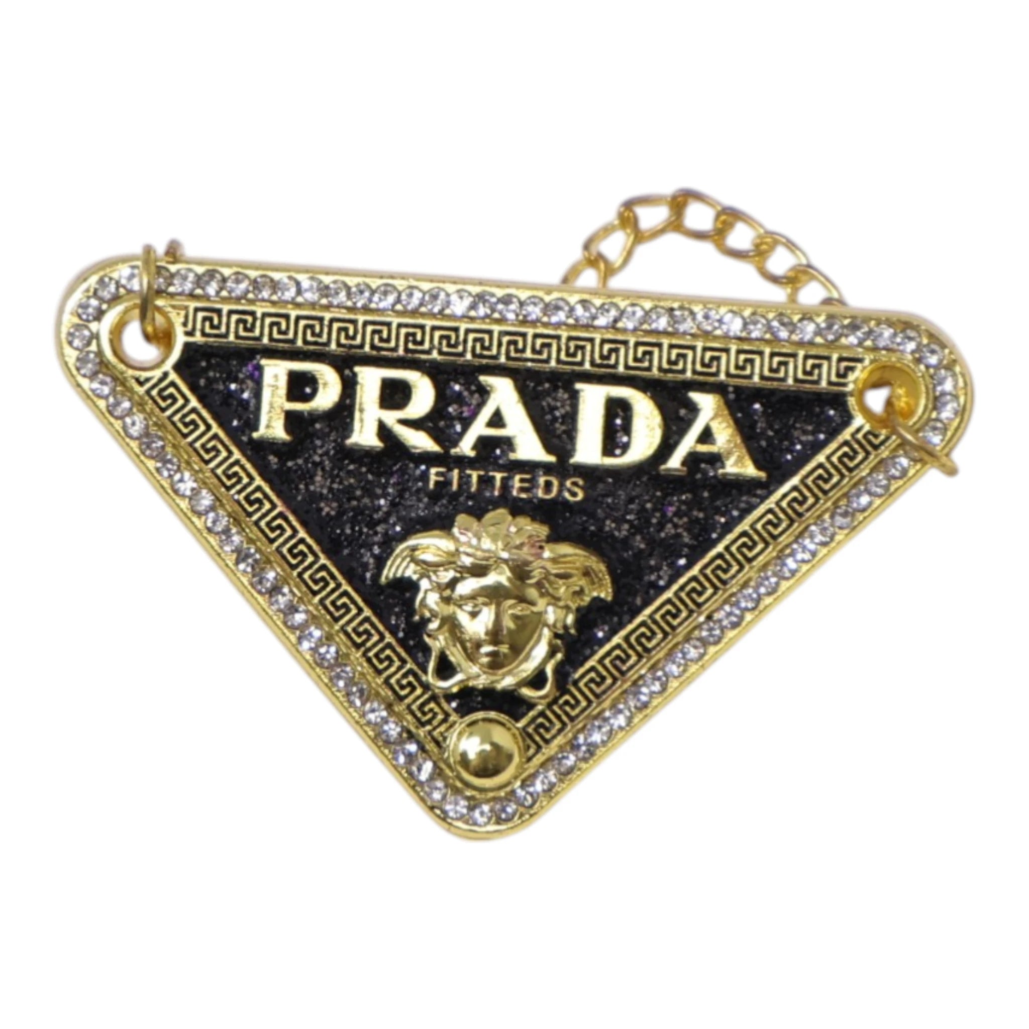 Gold/Black Medusa Head Designer Inspired Graphic Pin