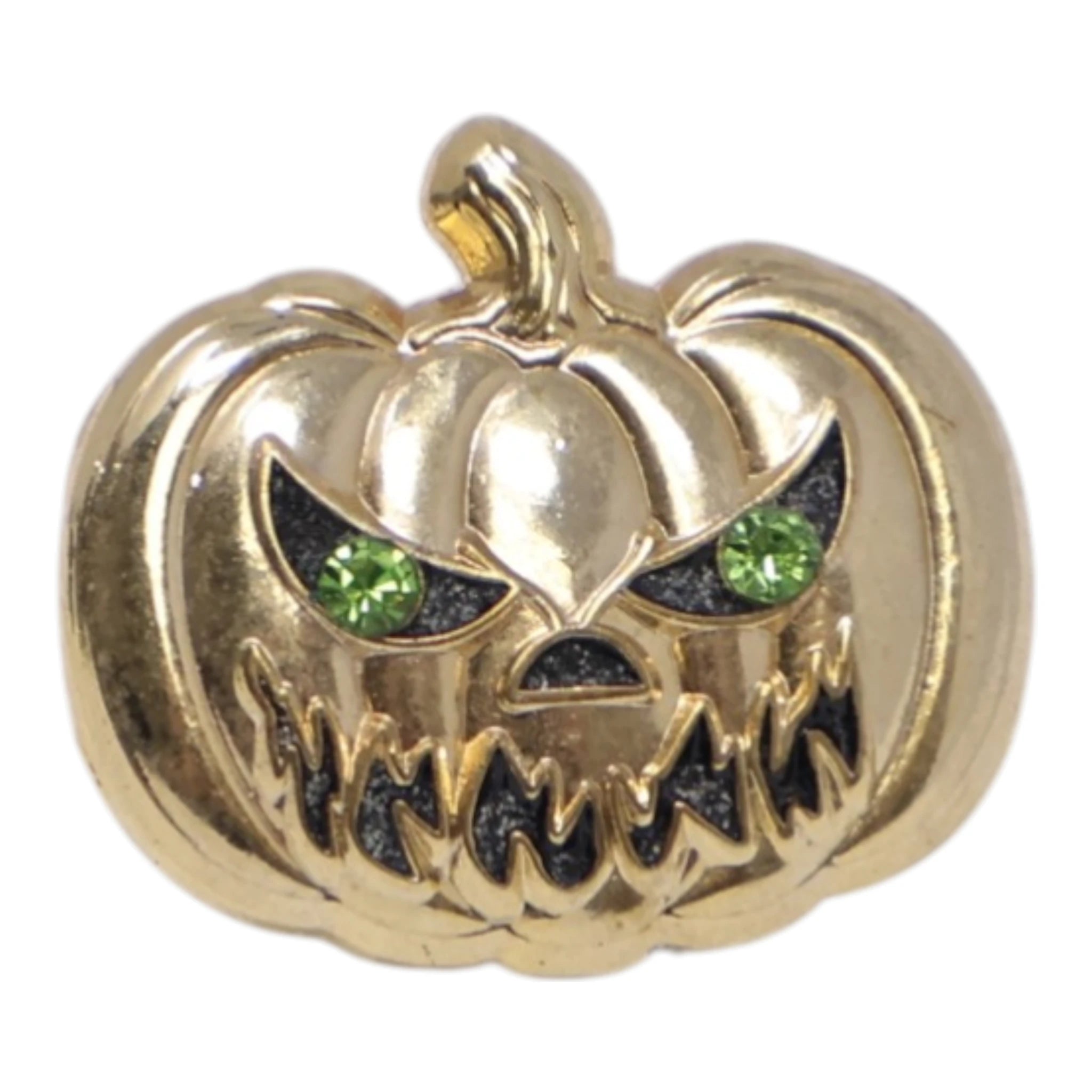 Gold Pumpkin Halloween Graphic Pin