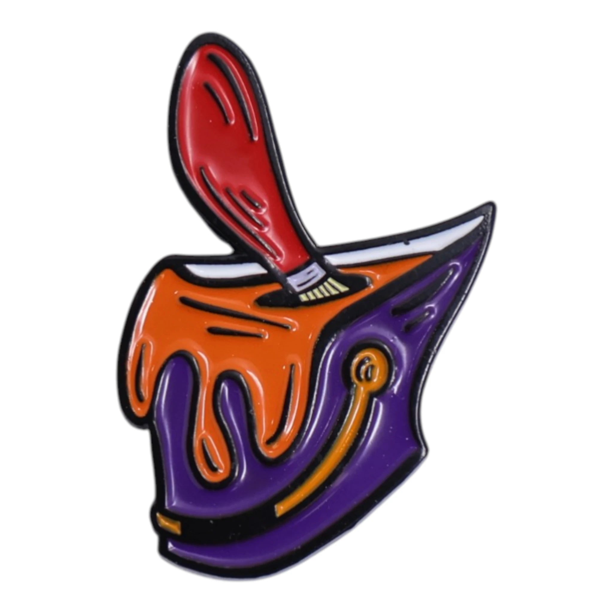 Purple Orange Paint Bucket Umbrella Heights Graphic Pin