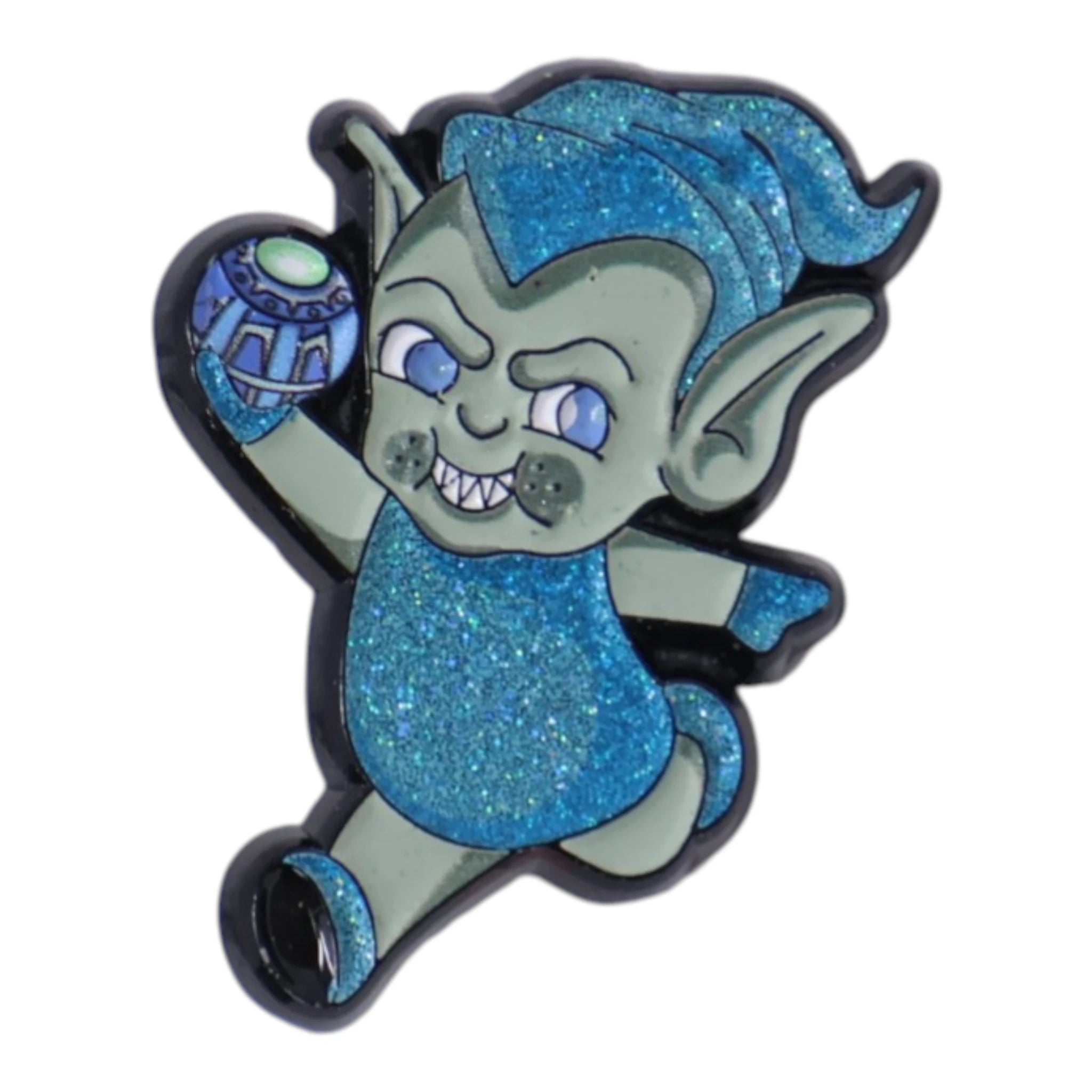 Blue Goblin Graphic Pin