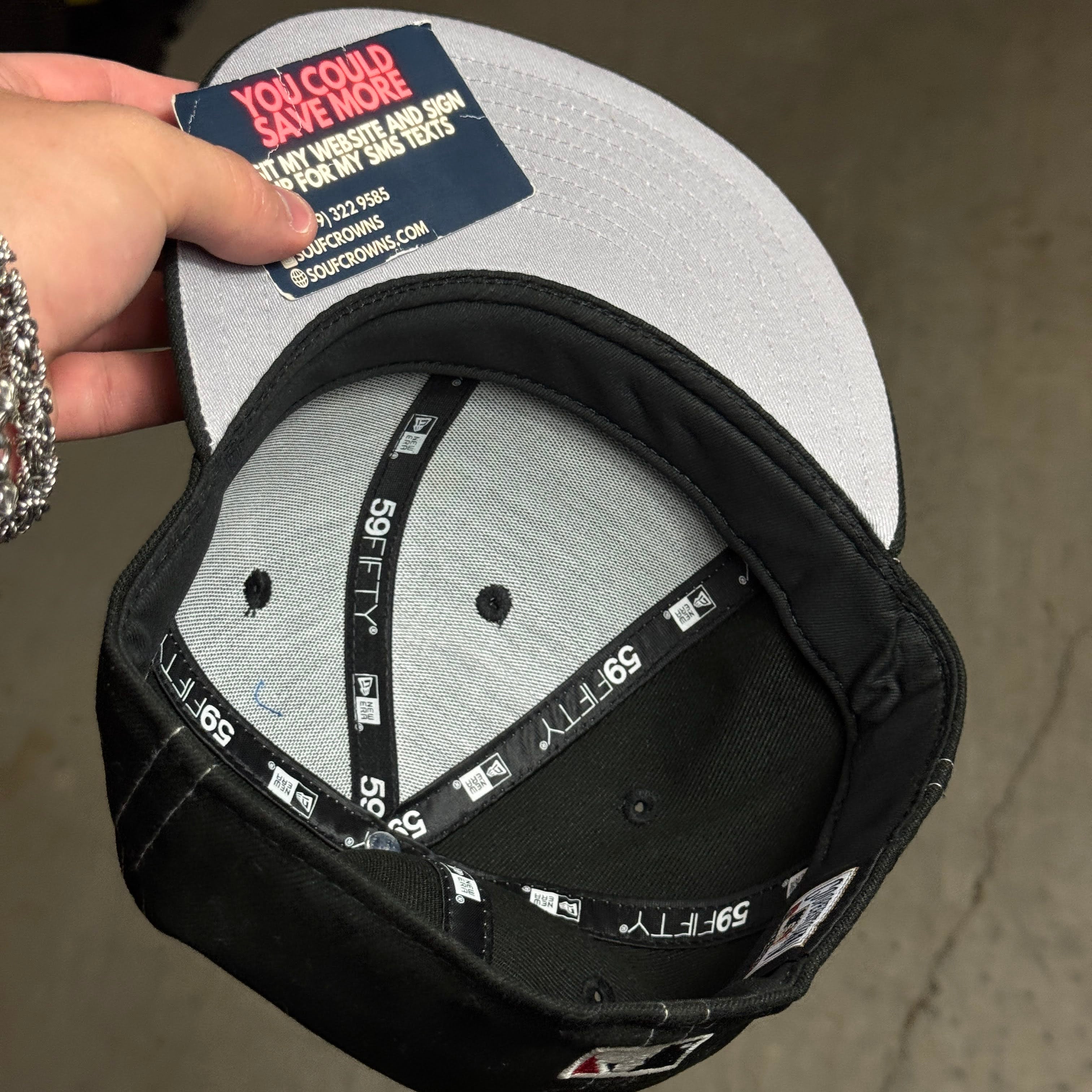 USED 3/8 Black Houston Astros 60th Anniversary 59fifty New Era Fitted Hat Cap