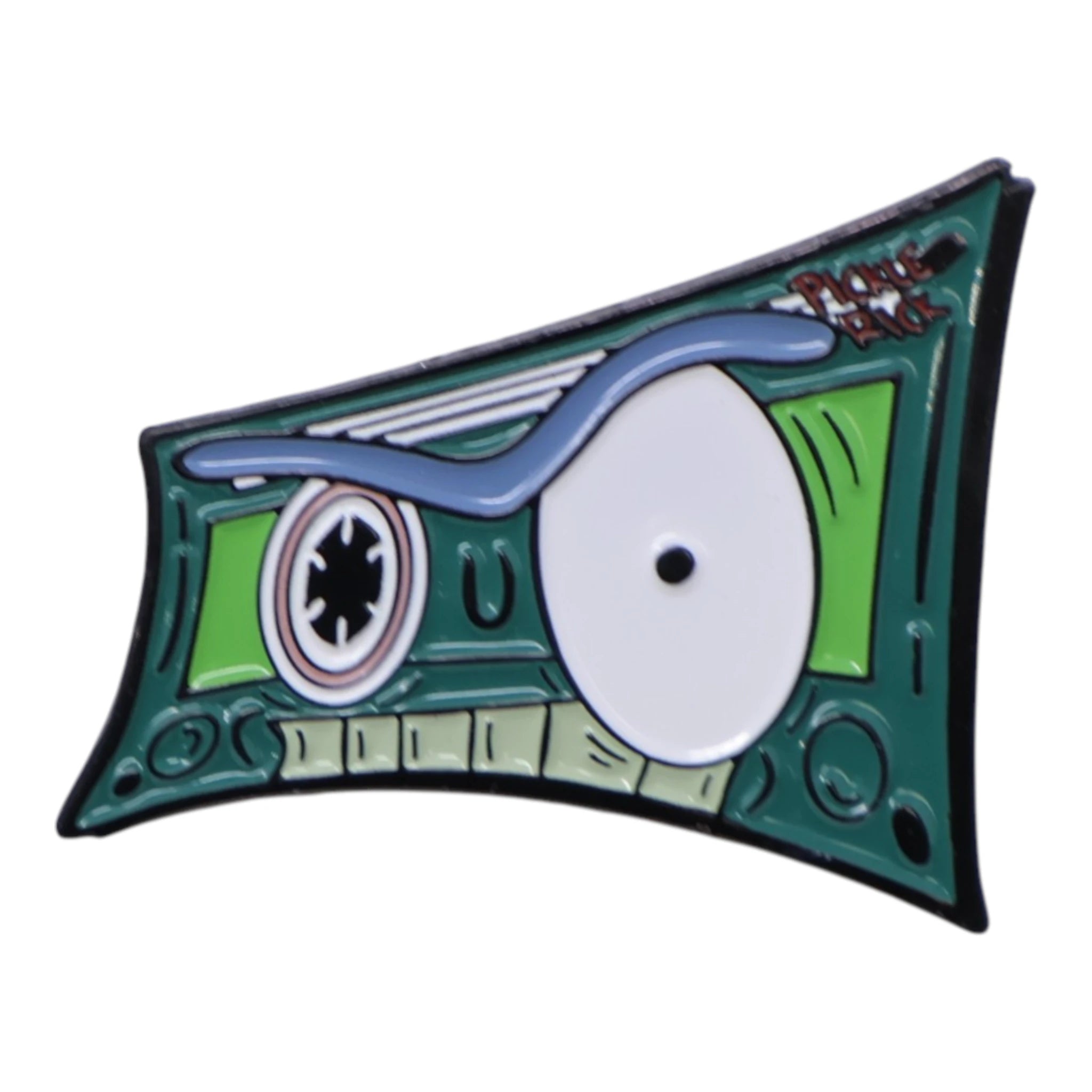 Umbrella Heights Pickle Rick & Morty Casette Tape Graphic Pin