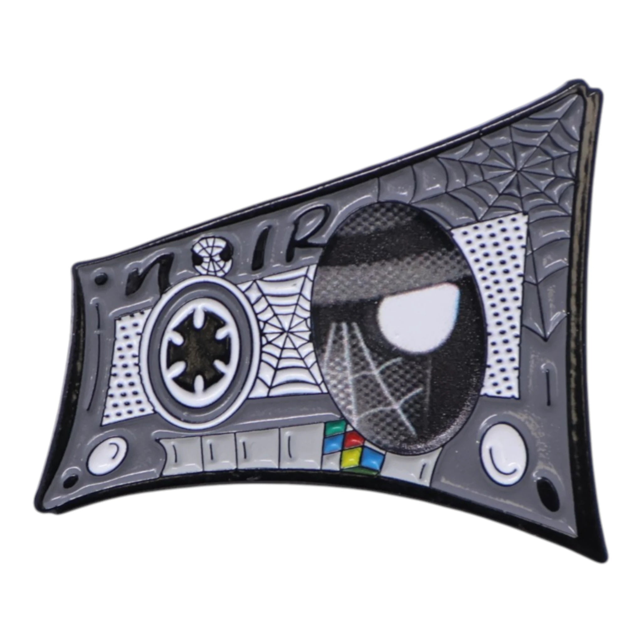 Umbrella Heights Spiderman Noir Casette Tape Graphic Pin