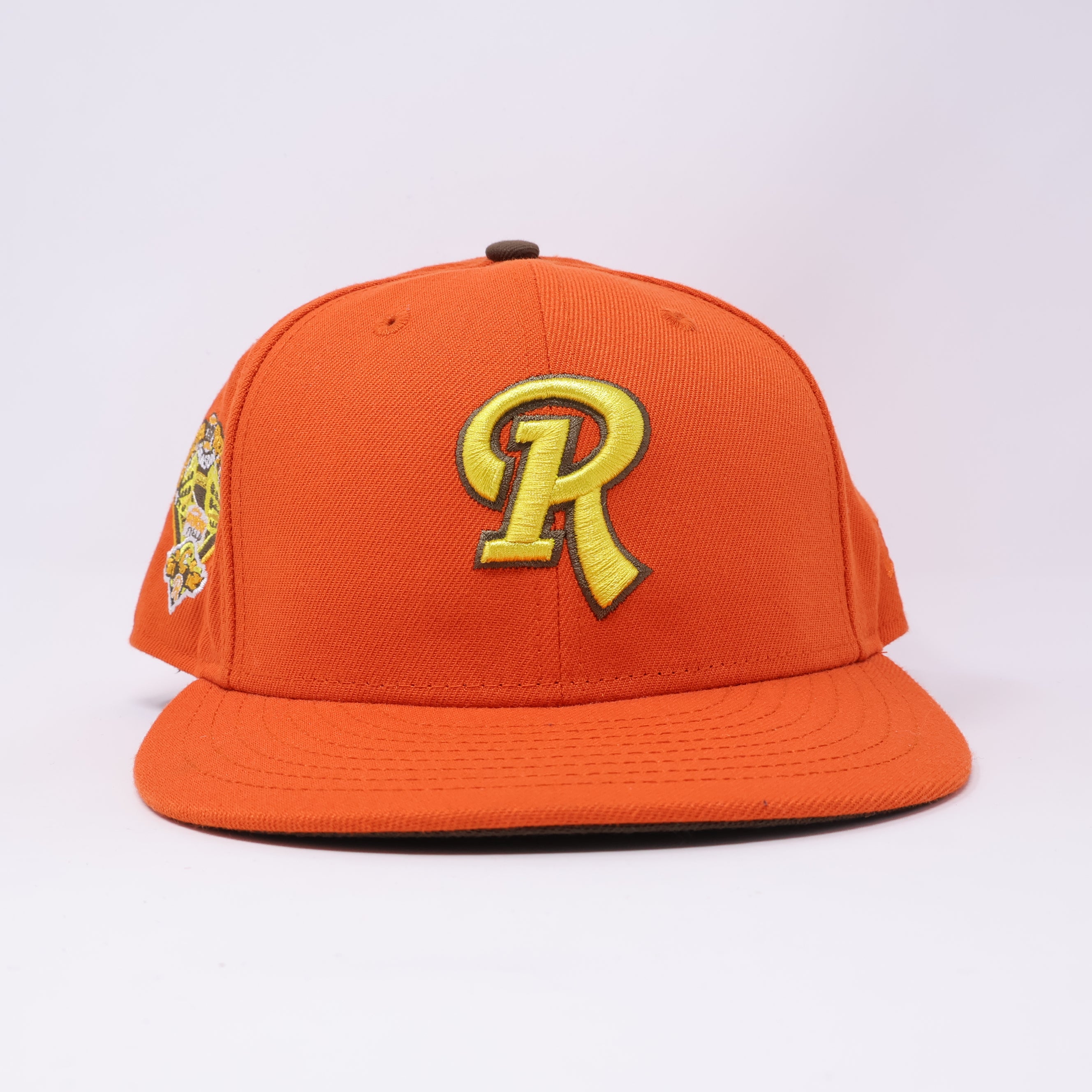 USED 3/8 Orange Rochester Redwings 20th Season 59FIFTY New Era Fitted Hat