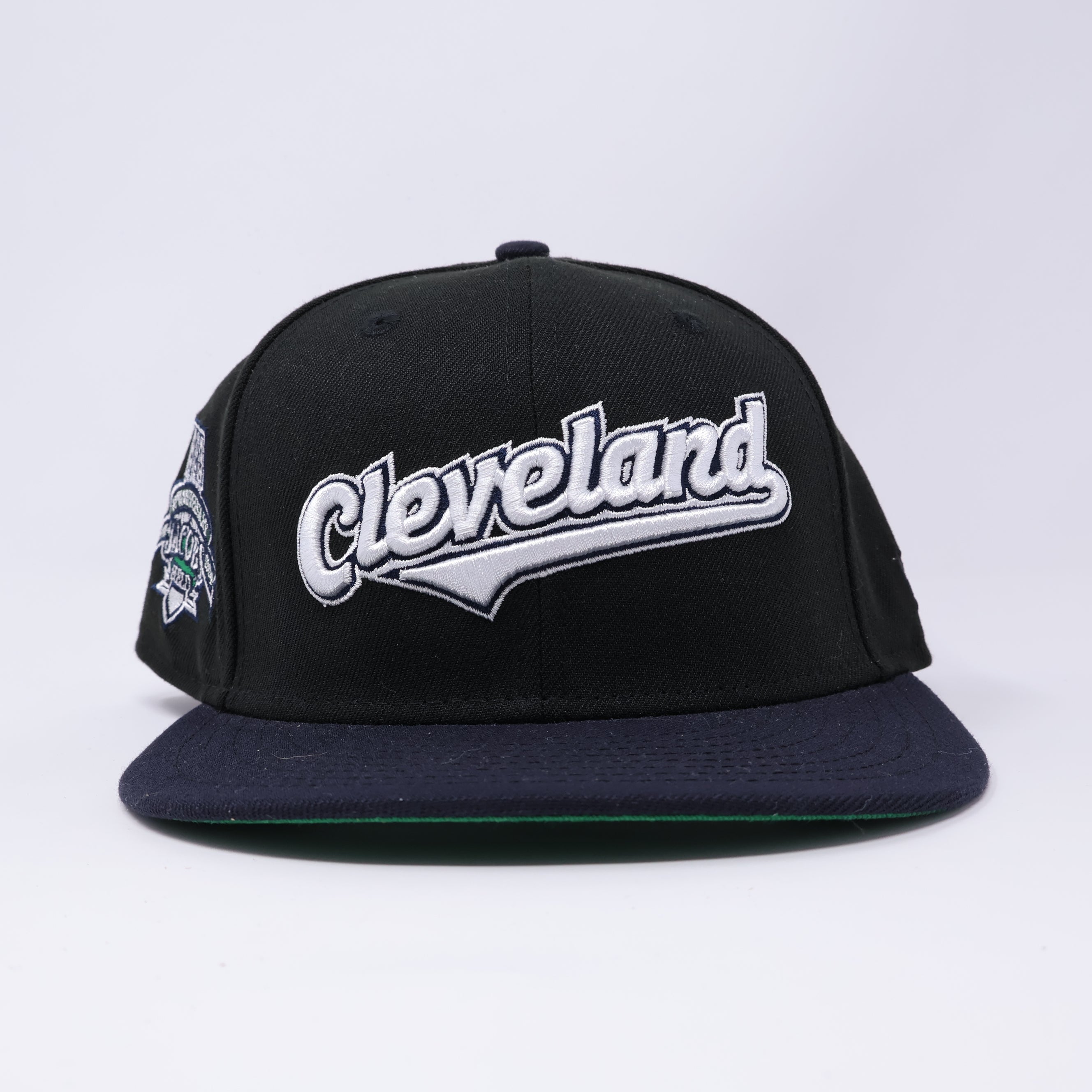 7 3/8 USED Black Cleveland Indians Guardians Jacobs Field 59fifty New Era Fitted Hat Cap