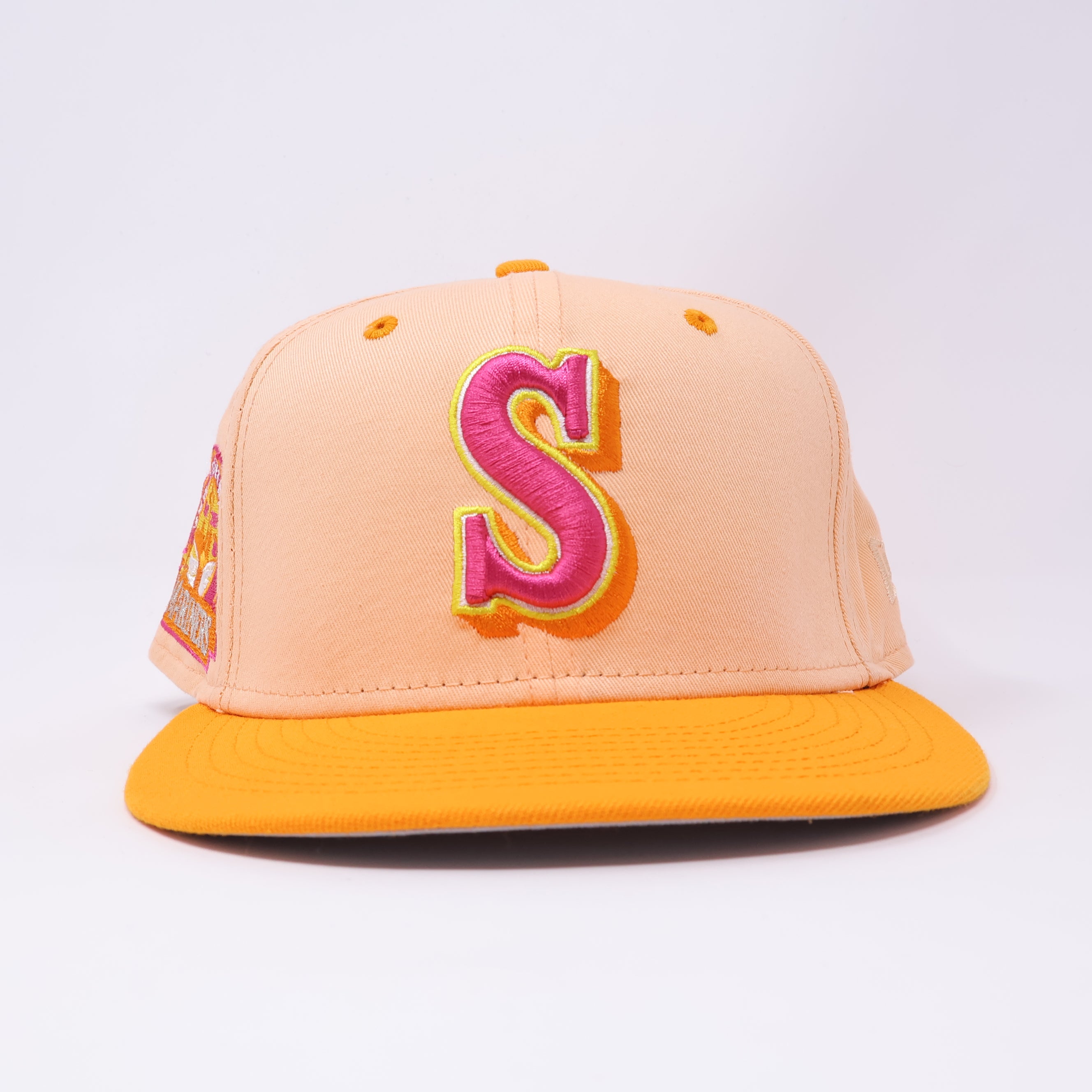 USED 3/8 Pink Seattle Mariners 30th Anniversary 59fifty New Era Fitted Hat Cap