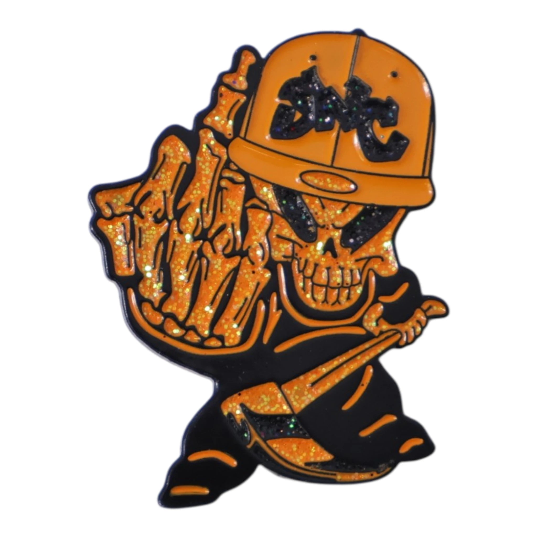 Orange/Black F Your Feeling Graphic Pin