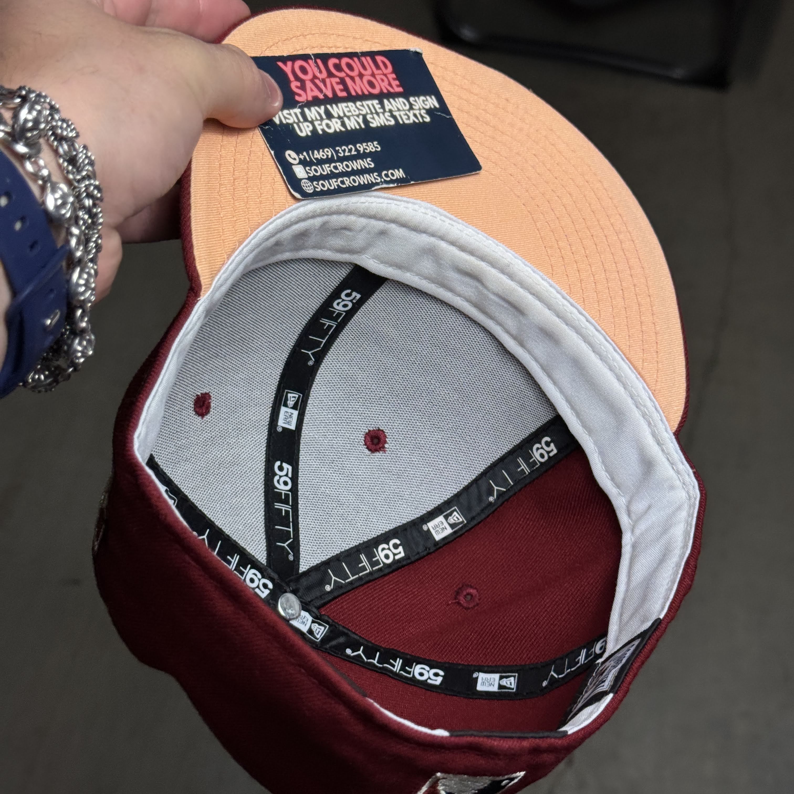 USED 3/8 Brick Red Houston Astros 20 Years 59fifty New Era Fitted Hat Cap